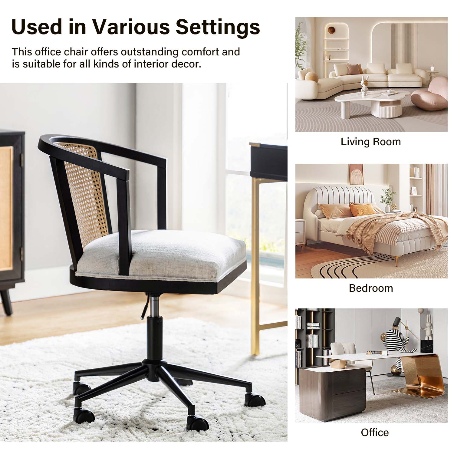 14 Karat Home OFS0856-BLK Office-Chairs - View #5