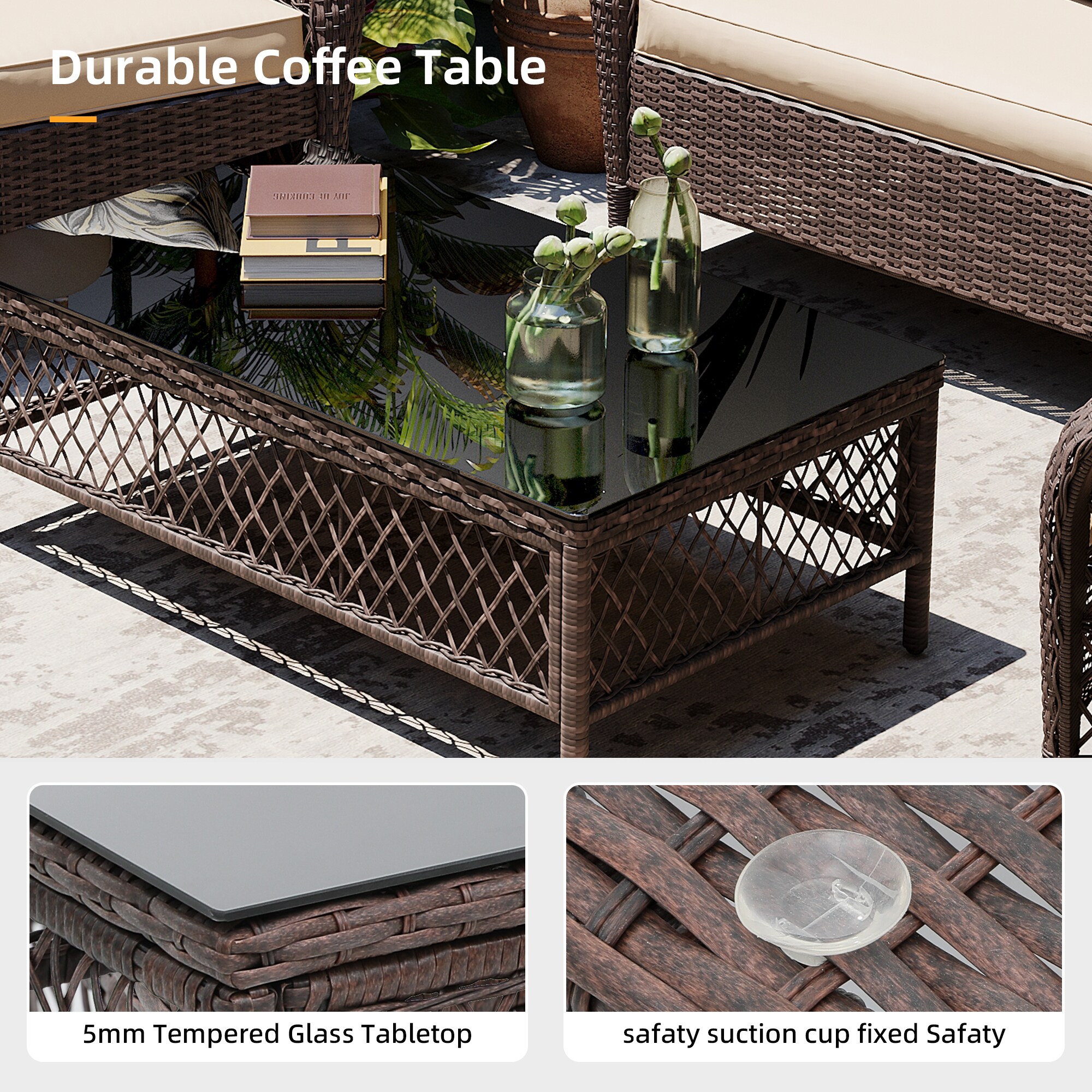 Patio Watcher LH4-B-BEIGE Patio-Conversation-Sets - View #7