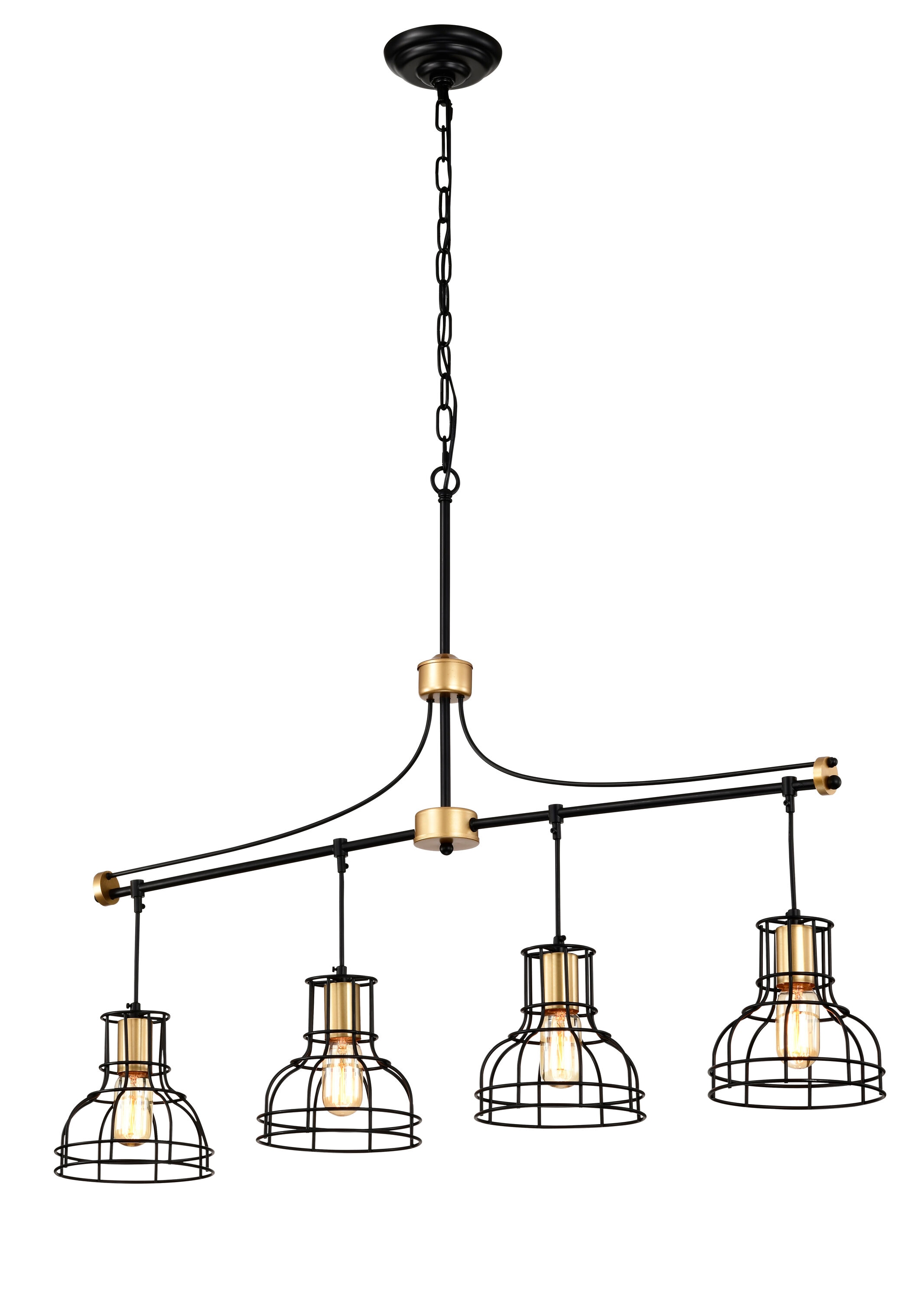 Dining Room Light FixtureChandelier Over Table 40 Inch Hanging for Farmhouse Linear Chandelier