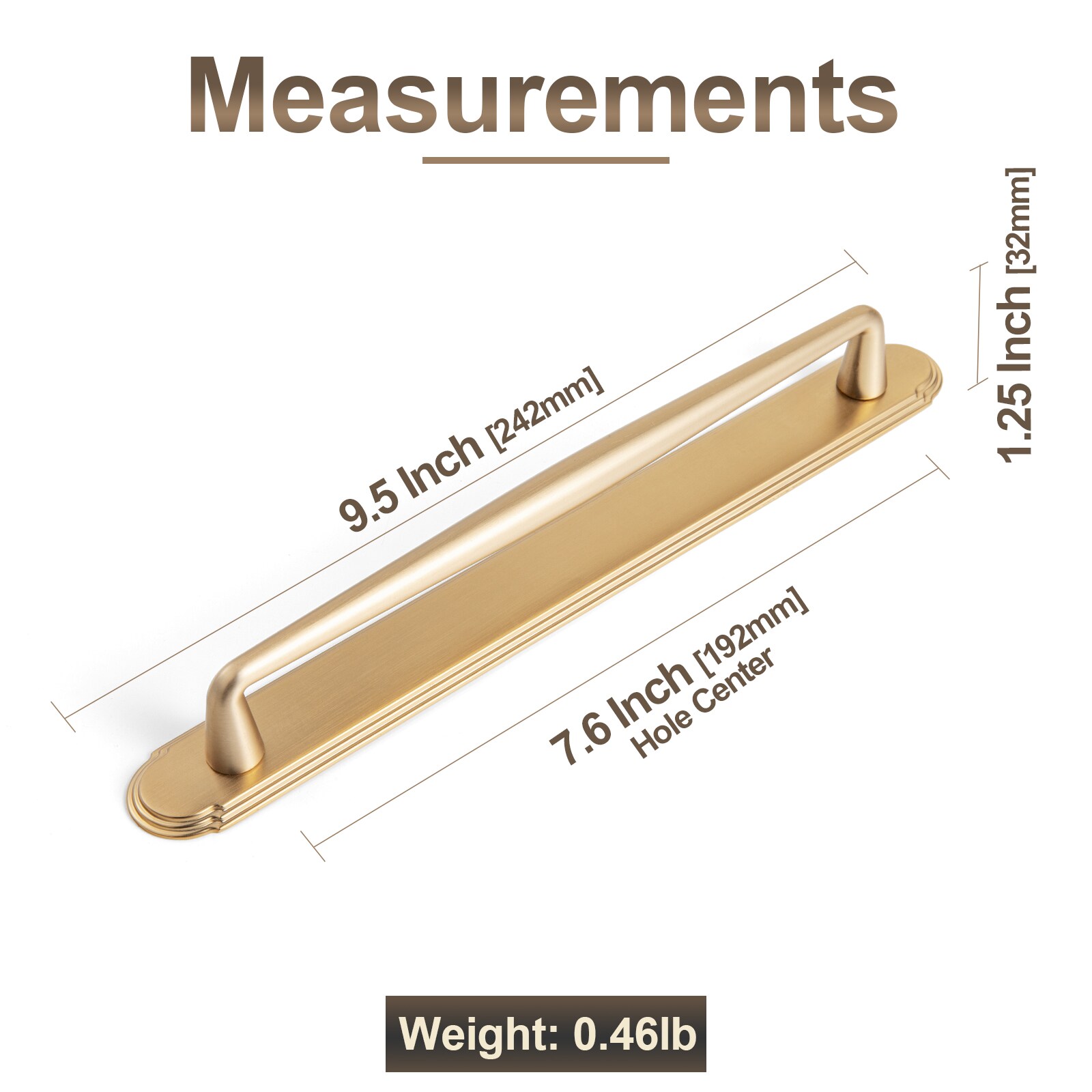 Miaokesen 6180UBR-G014-192-2 Cabinet-Pulls - View #2