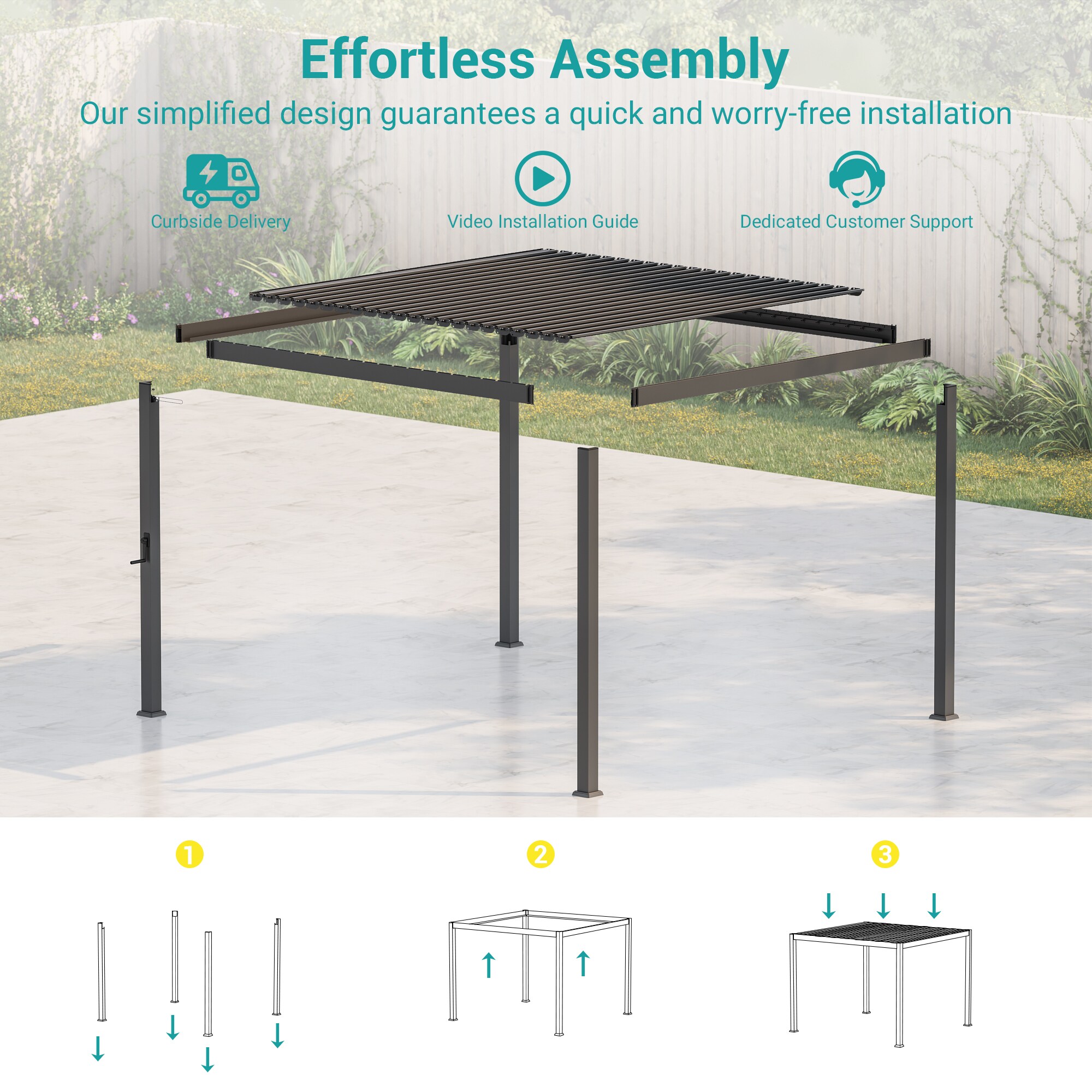 ACEGOSES LW-BP-DD1010-WT Pergolas-2 - View #8