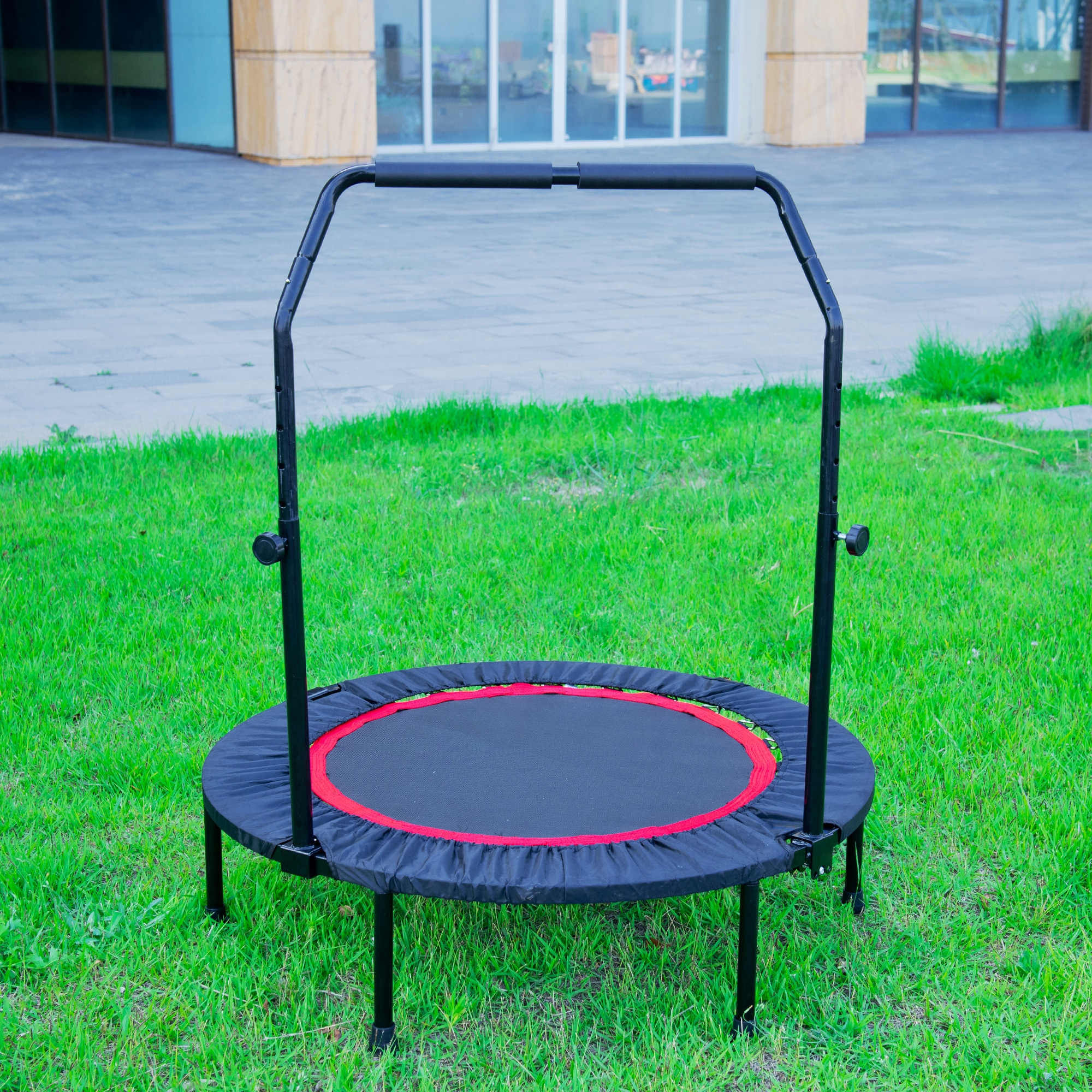 LUXEYARD 40 Inch Mini Exercise Trampoline for Adults or Kids Indoor Fitness Rebounder Trampoline with Safety Pad Max. Load 300LBS #DS-Y-W227-16798