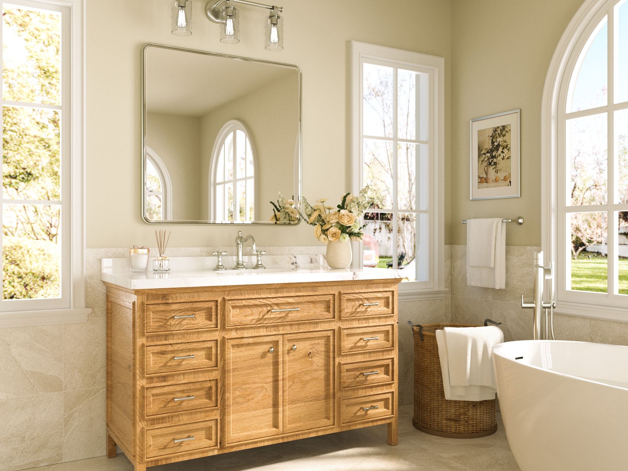 TETOTE LSC-TE-3636RN-B82 Framed-Bath-Mirrors - View #2