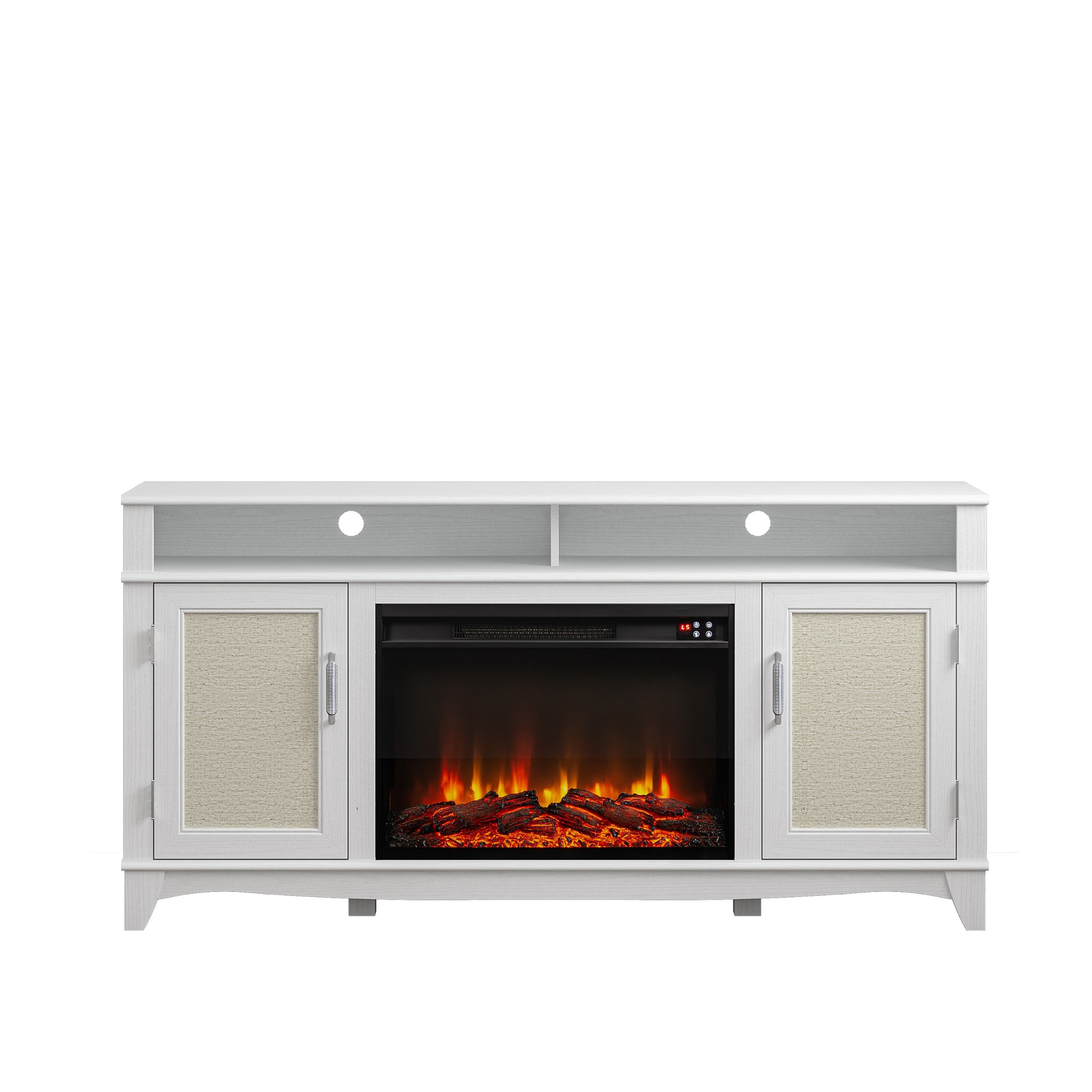 Festivo Farmhouse/Rustic White 63-in W TV stand ( Accommodates TVs up to 65-in )