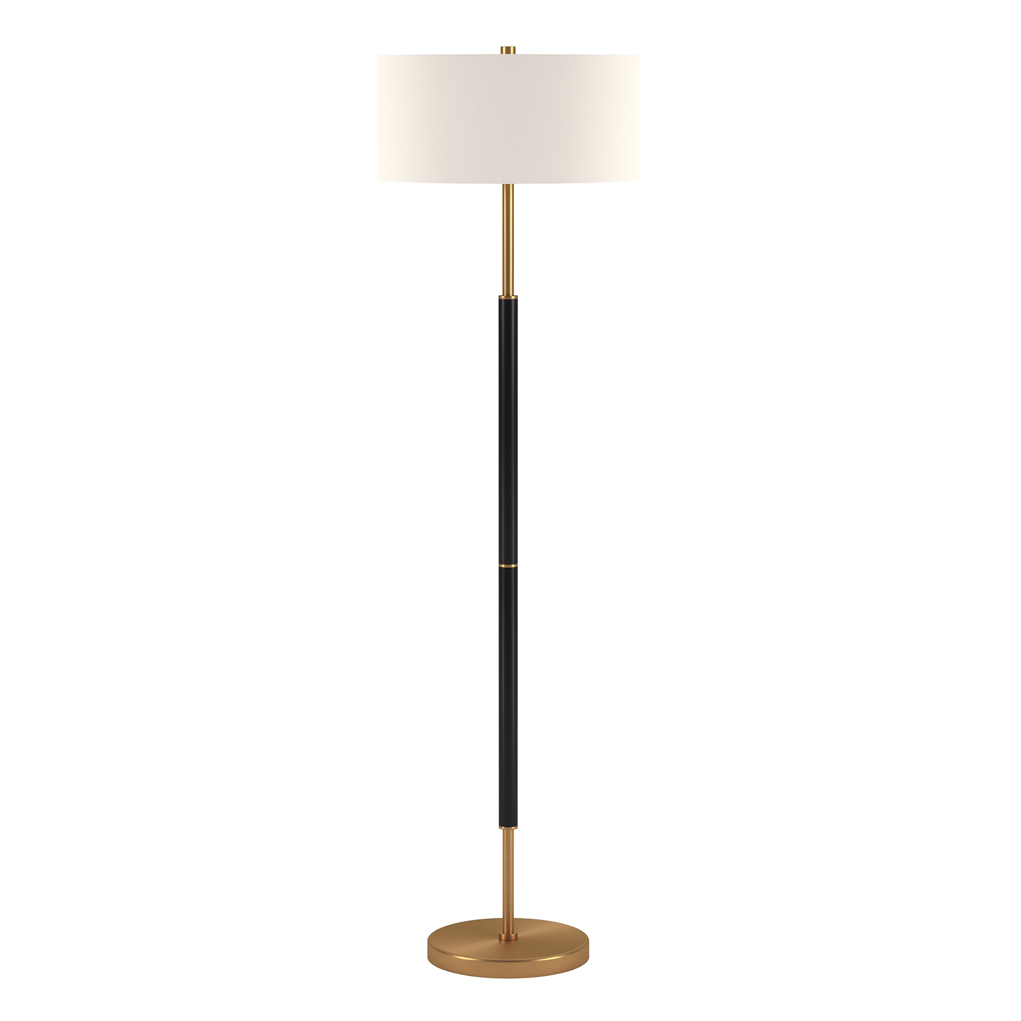 Hailey Home Simone 61.5-in Black/Brass Floor Lamp
