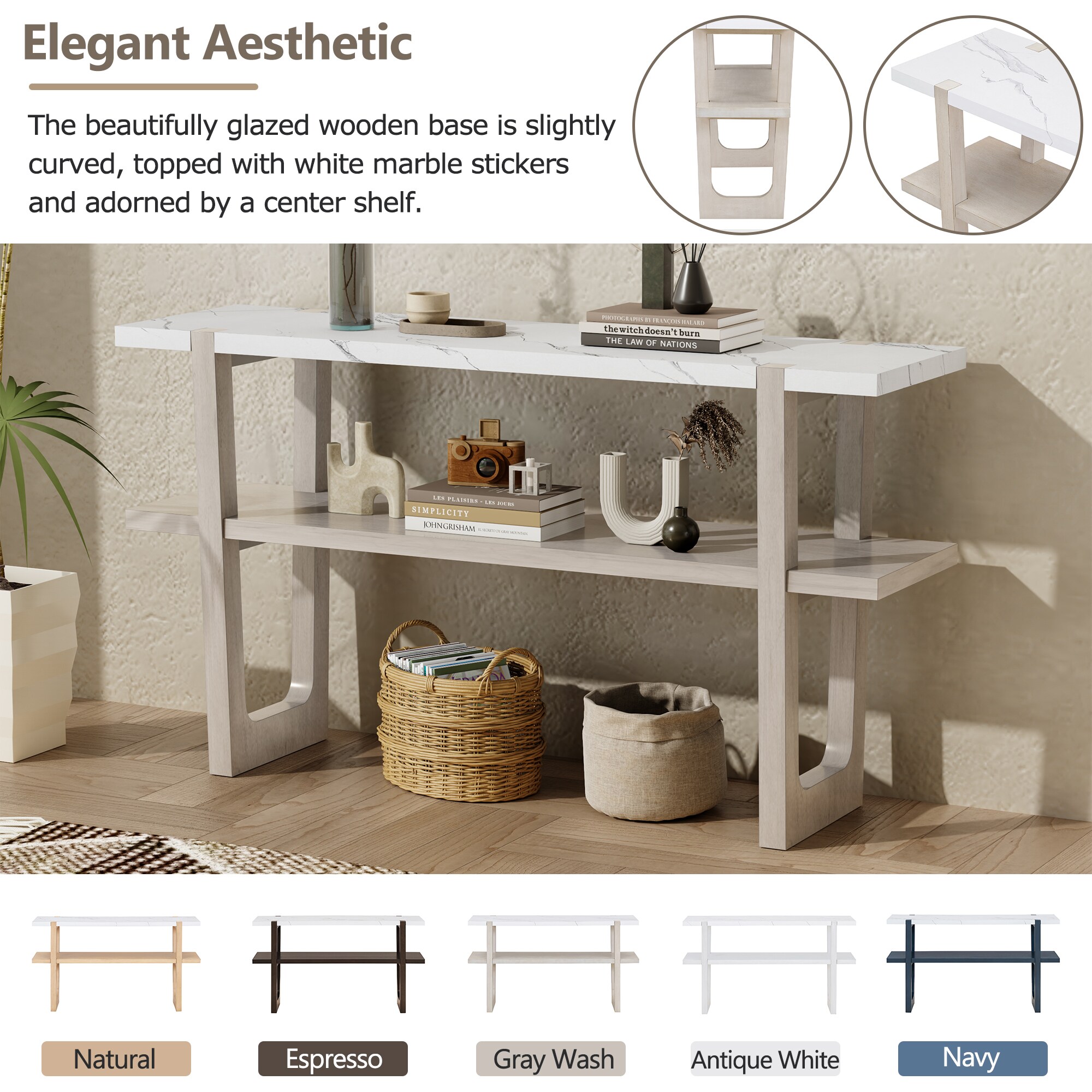 SINOFURN SYA330166GY Console-Sofa-Tables - View #12