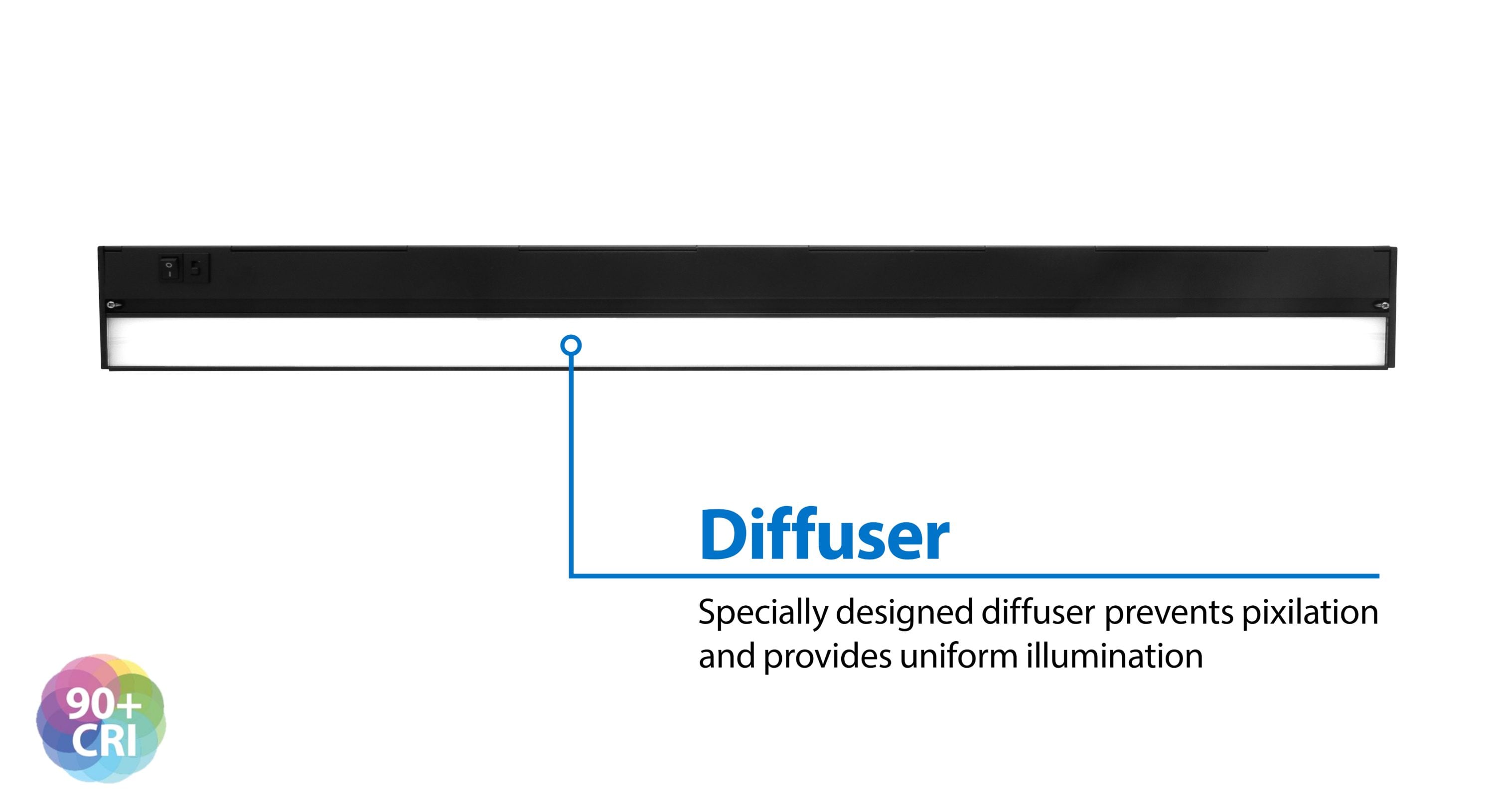 Nicor 40-Inch Black LED Under Cabinet Light Bar