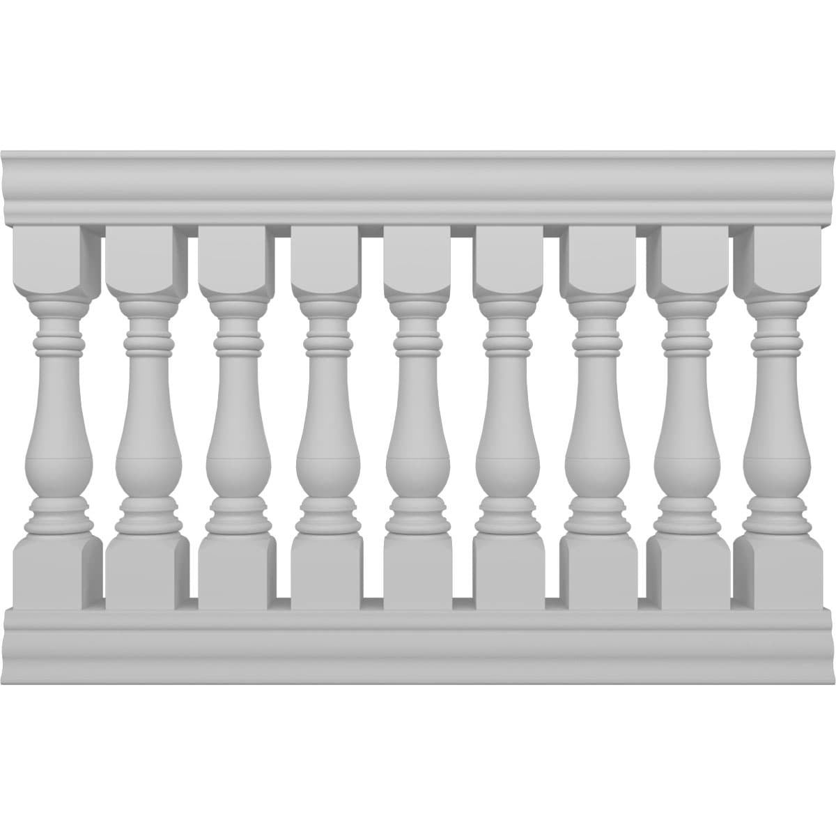 Ekena Millwork BALK42X060BRA FiberThane 5-Feet x 42-Inches Bradford Fiberglass Deck Rail Kit