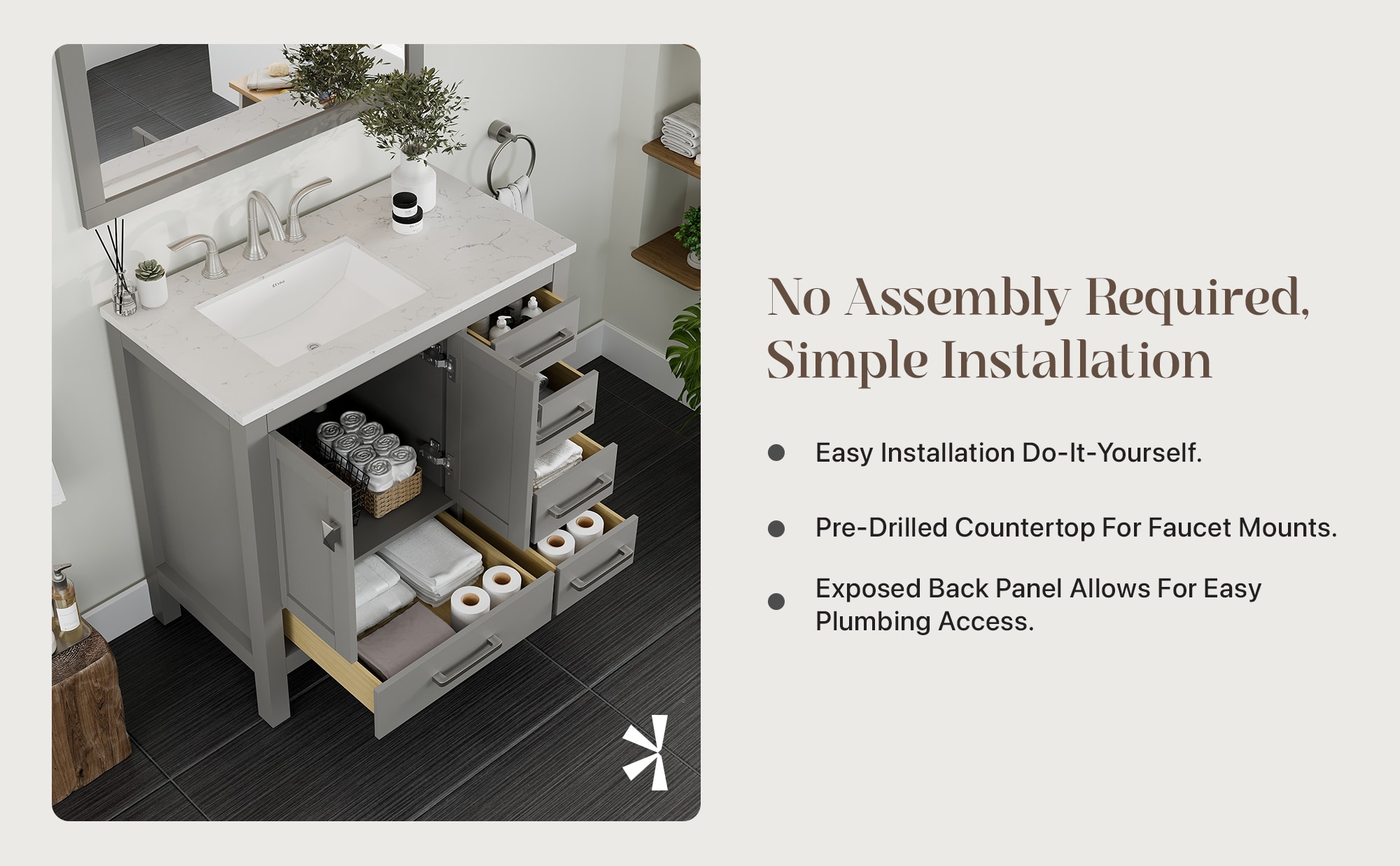 Eviva EVVN412-36GR-Q Bath-Vanity-Combo - View #9