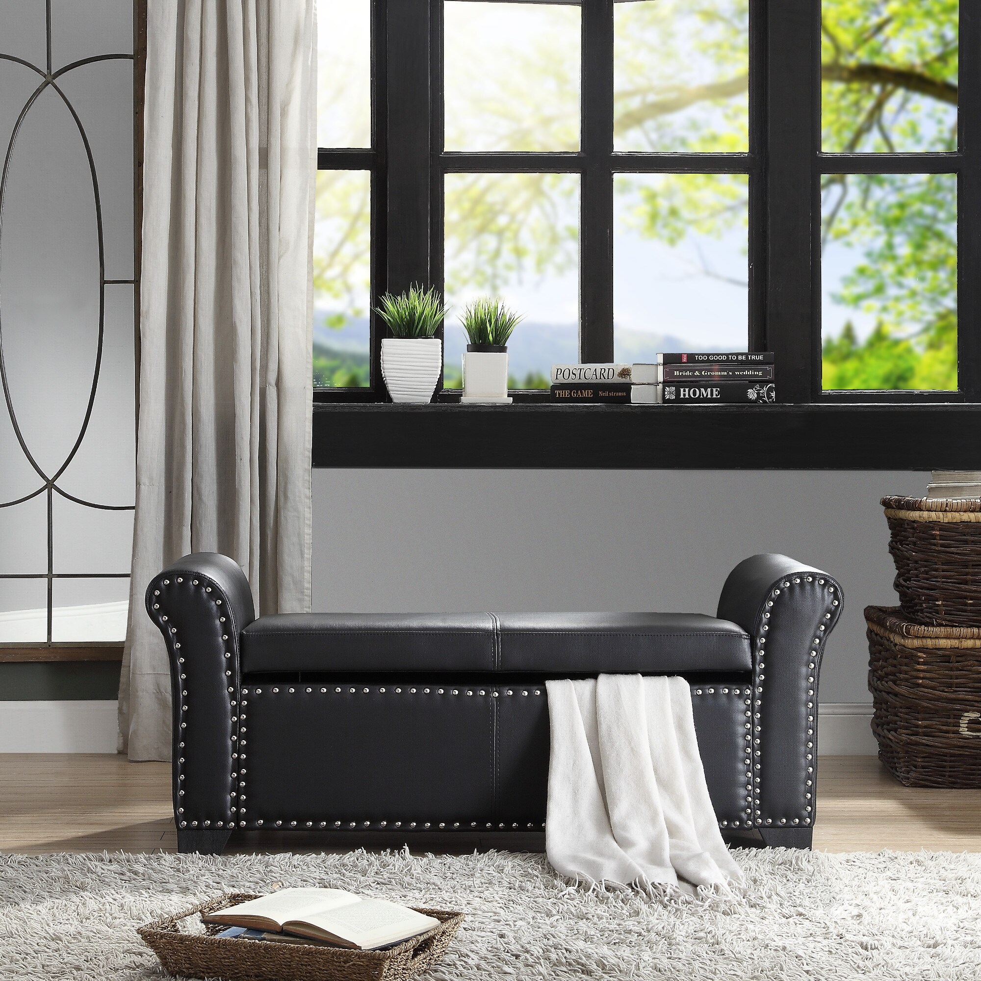 Inspired Home SB54-01BK-LS bench - View #2