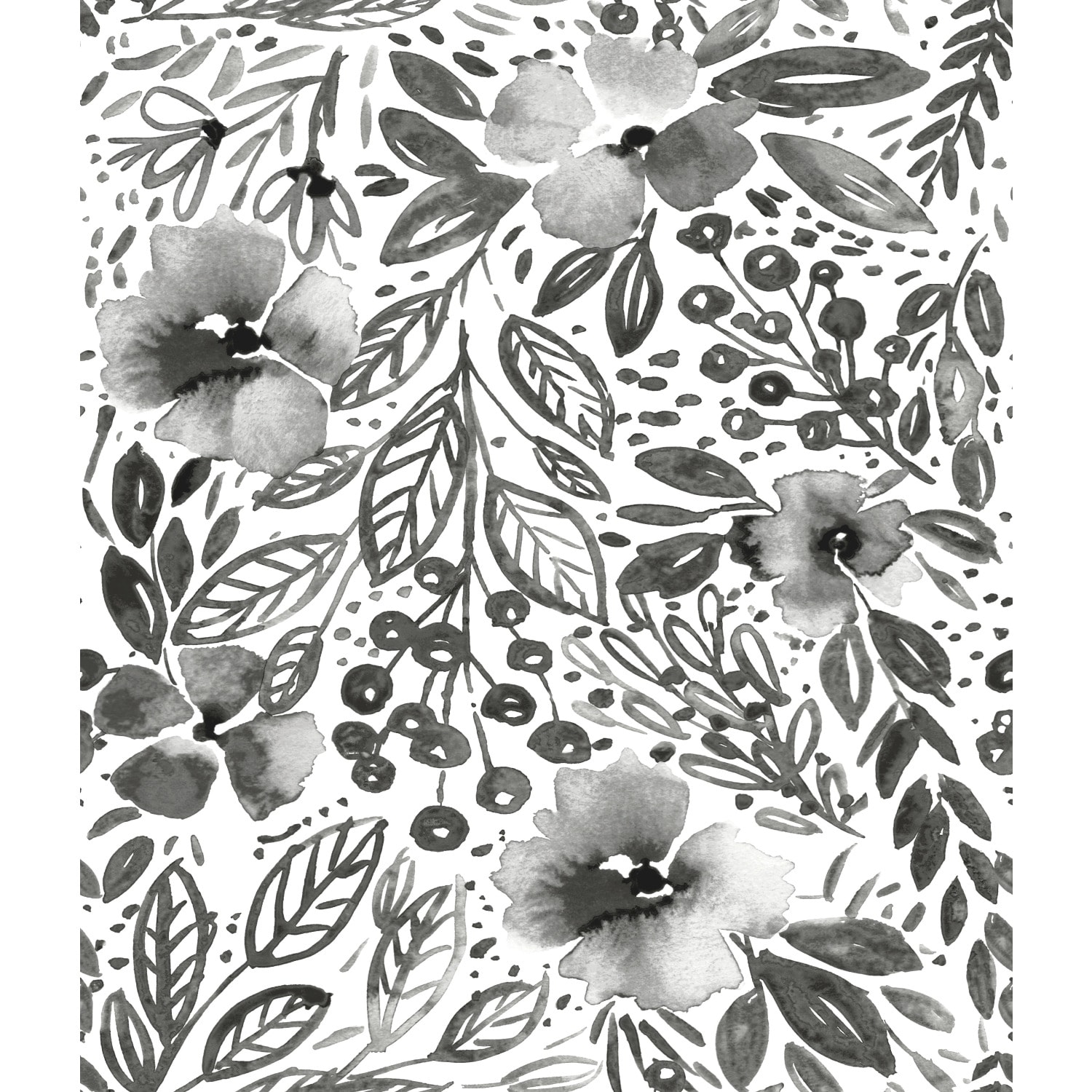 RoomMates RMK11837WP 28.18-Sq. Feet Black Vinyl Novelty Self-adhesive Peel and Stick Wallpaper