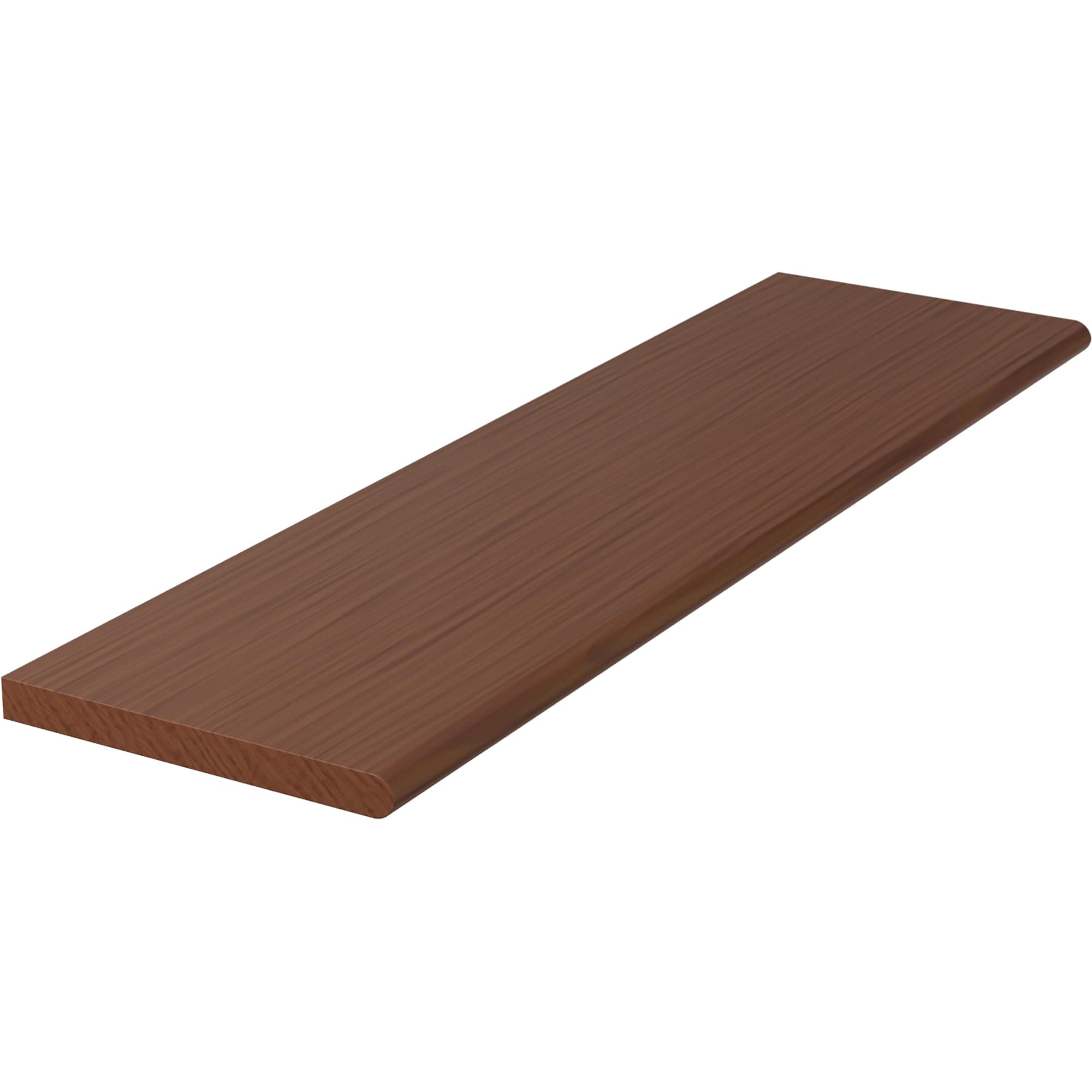 L.J. Smith Stair Systems 807010X36-C 36-in x 10.5-in x 1-in Brown Cherry No return Bullnose Stair Tread