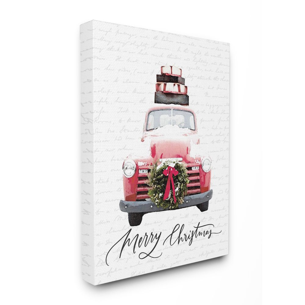Stupell Industries HWP-322-CN-36X48 48-Inches Truck Christmas Decor