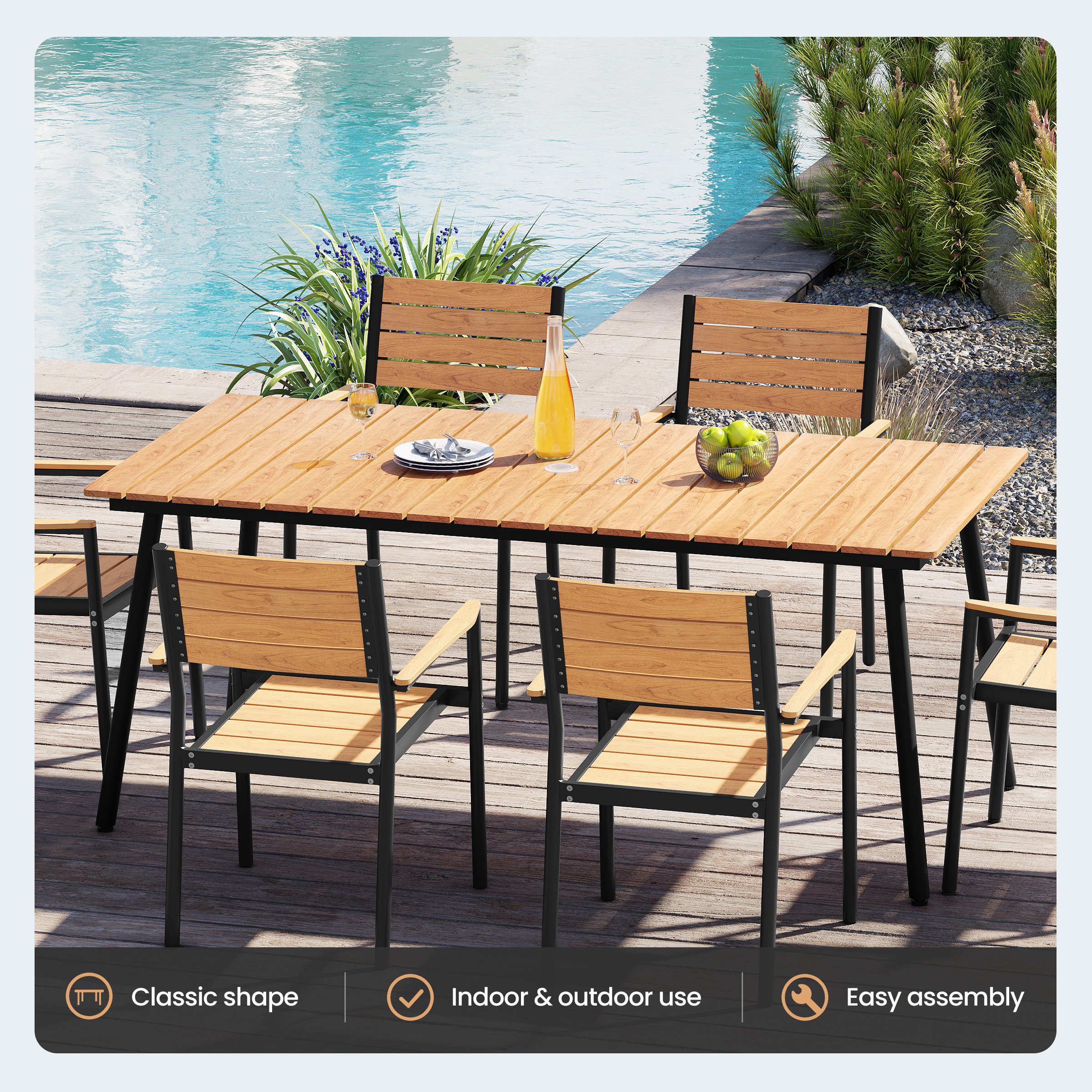 Crestlive Products CL-DC5011BRN-7 Patio-Dining-Sets - View #3