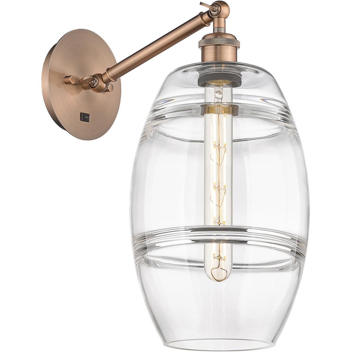 Innovations Lighting - 317-1W-AC-G557-8CL Ballston Vaz 1 Light 8 inch Antique Copper Sconce Wall...