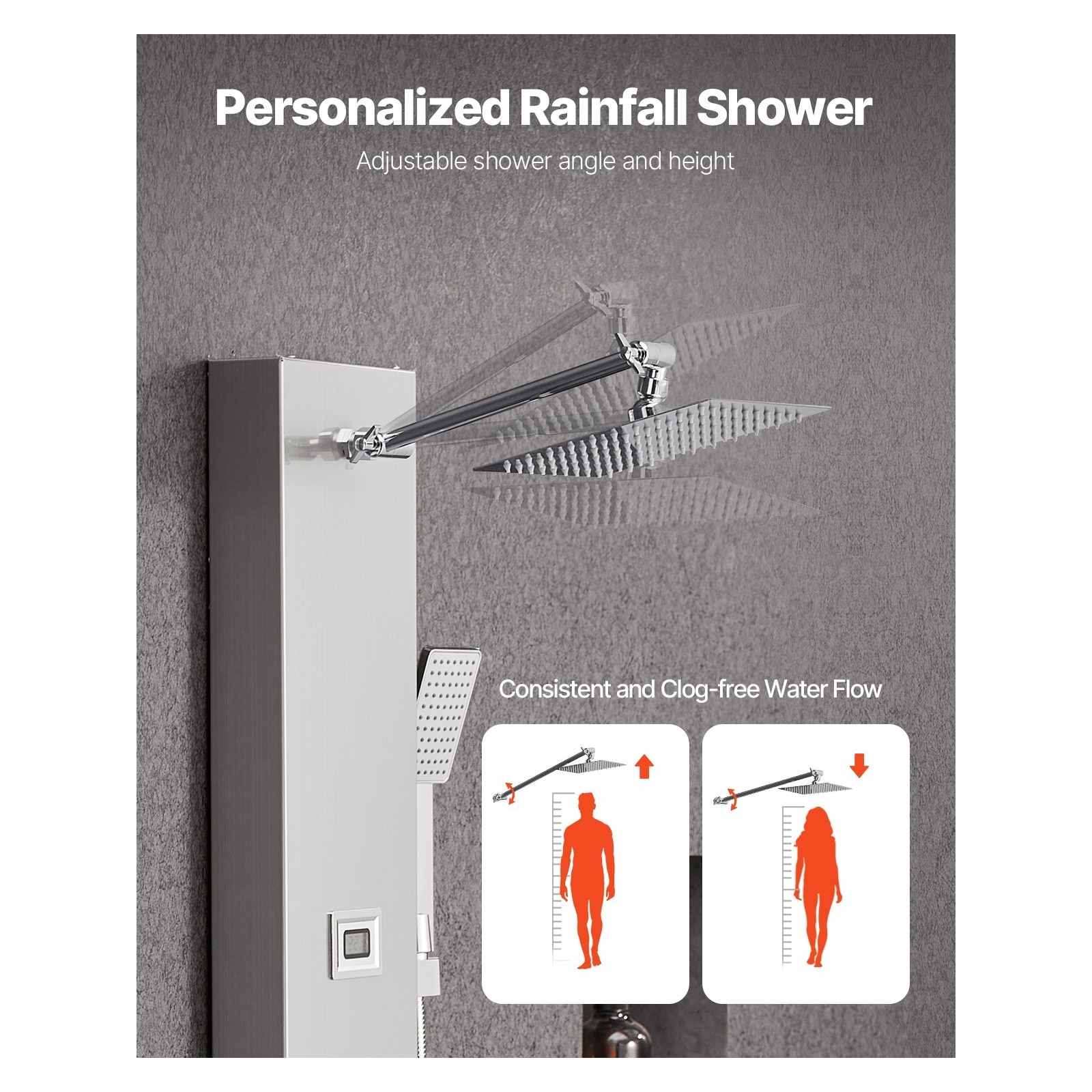 Mecale VOL-9FZ4U4 Showerhead-Bar-Panels - View #6