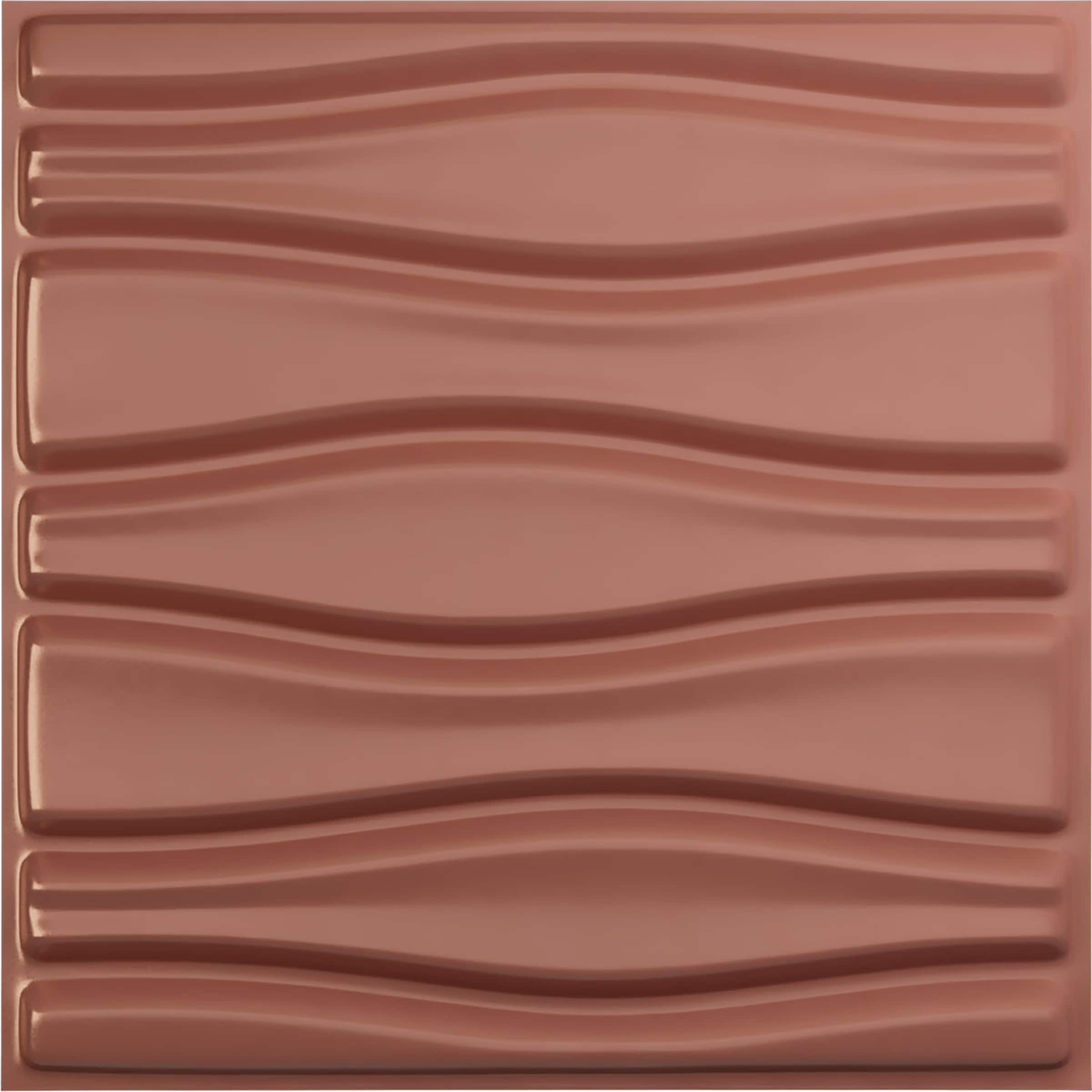 Ekena Millwork WP20X20ATFCP-CASE-12 19-5/8-in x 19-5/8-in Embossed Paintable/Stainable Pink PVC Wall Panel ( 12 -Pack, Covers 32.04 )