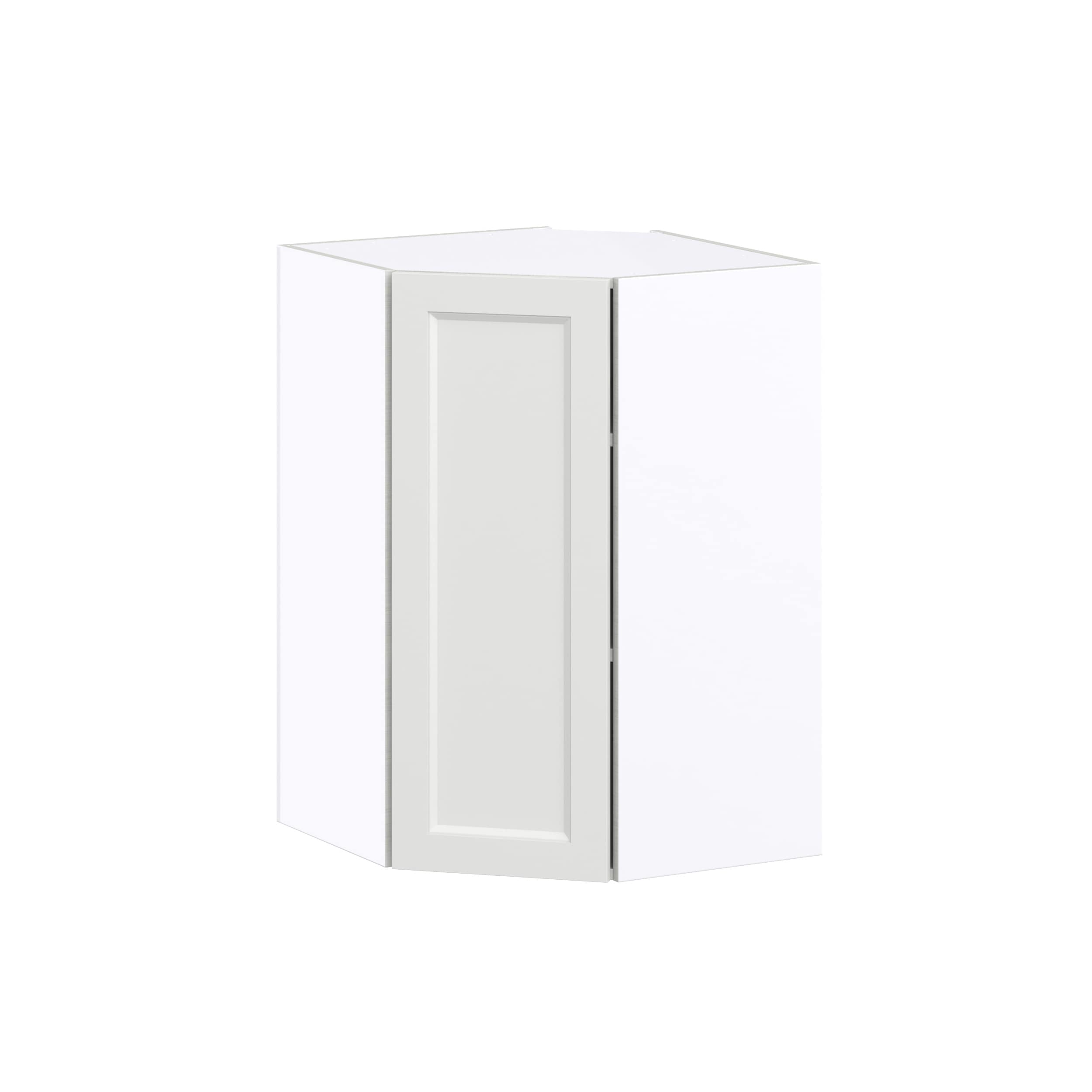Hugo&Borg Riviera 24-in W x 35-in H x 14-in D Bright White Diagonal Corner Wall Fully Assembled Cabinet (Recessed Panel Shaker Style)