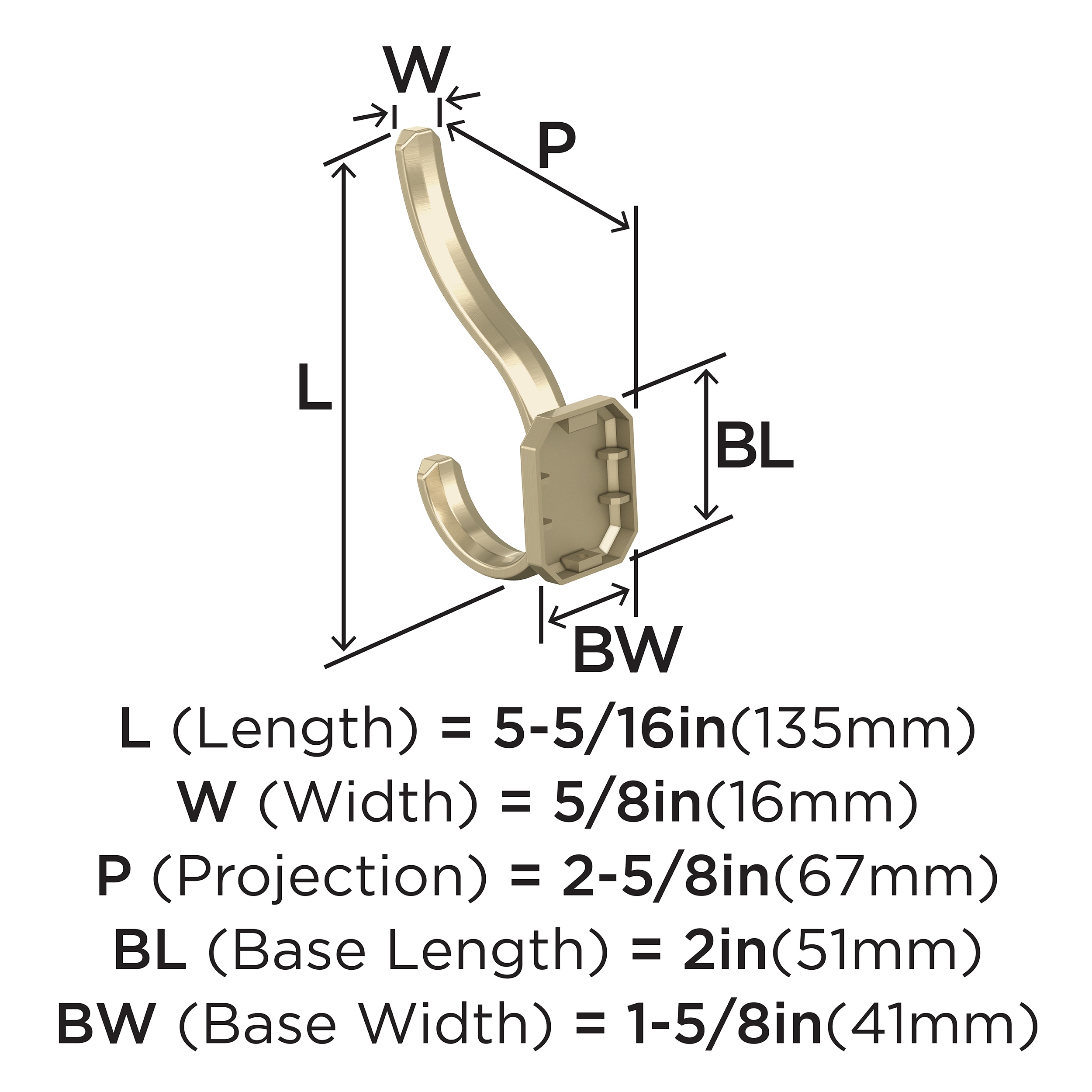 Amerock HBX36693BBZ Decorative-Wall-Hooks - View #4