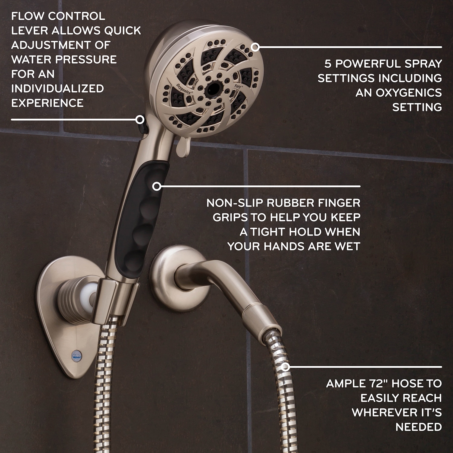 Oxygenics 92489 Fixed-Showerhead - View #2