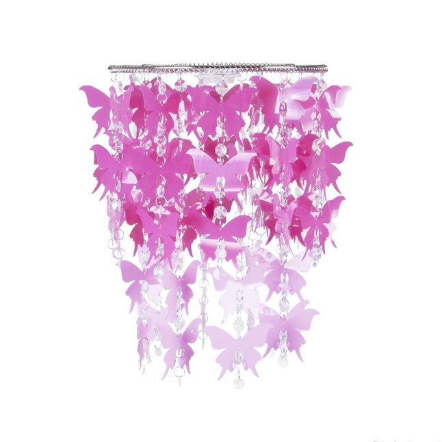 Tadpoles Lshbf004 15 In X 10 Pink And Light Chandelier Shade With Clip On Fitter The Shades Department At Com - Clip On Ceiling Light Shade Lowe S