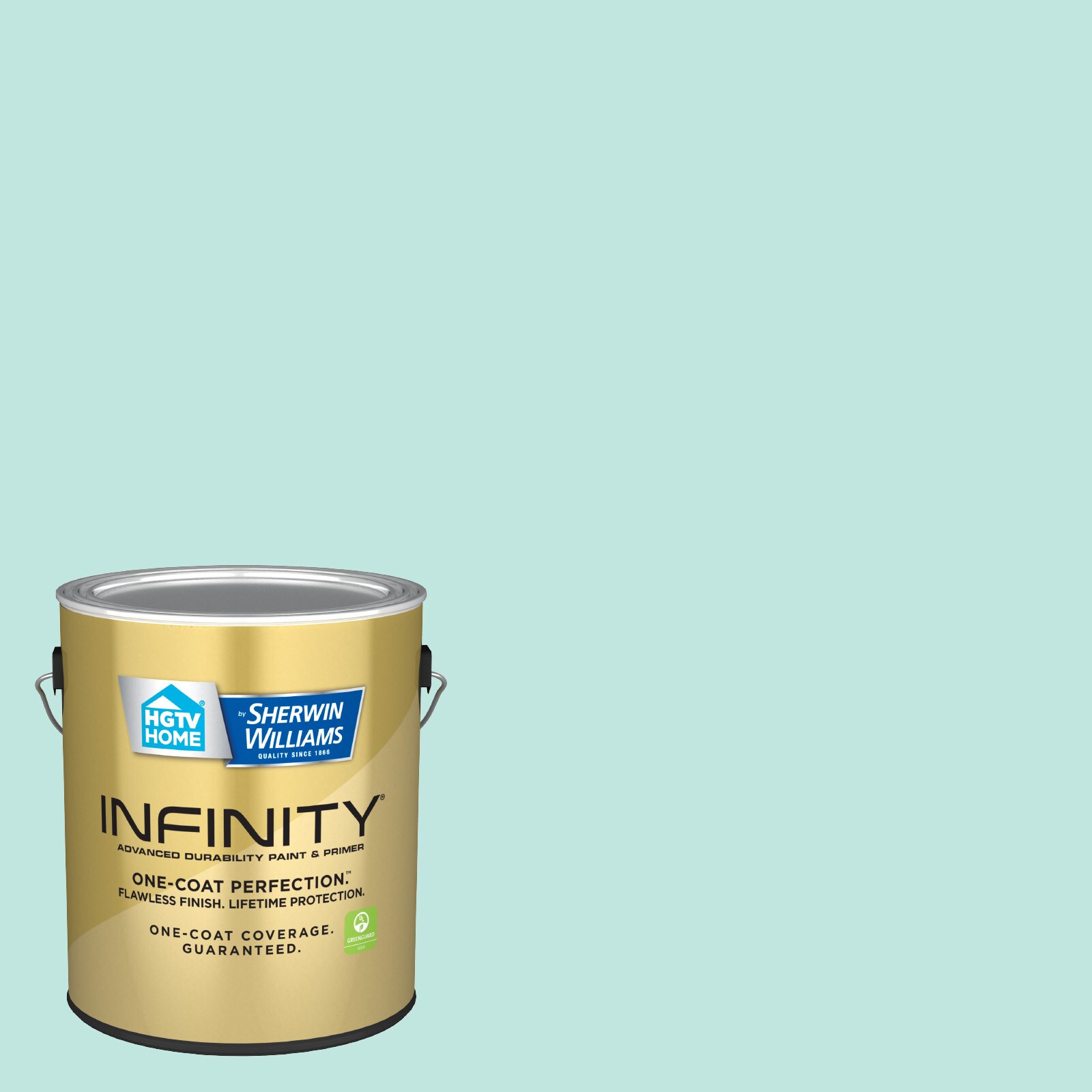 HGTV HOME by Sherwin-Williams HGSW1317-636007 Infinity Eggshell Tame Teal Hgsw1317 Latex Interior Paint + Primer (1-Gallon)