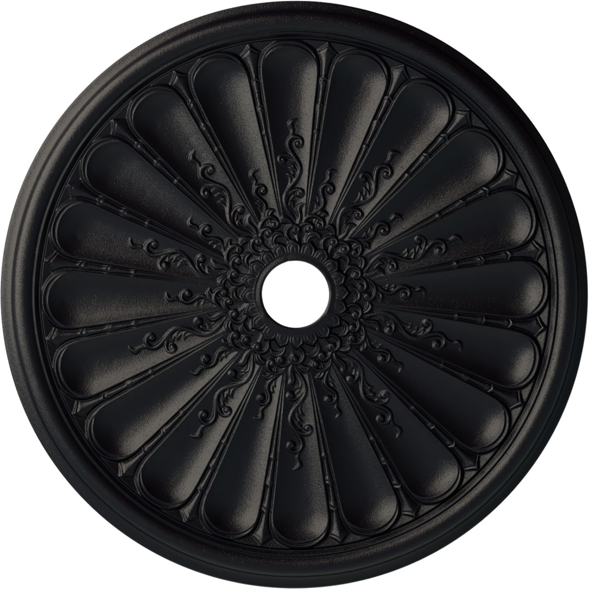 Ekena Millwork CM31KISGS Kirke 31.5-in W x 31.5-in L Painted Steel Gray Polyurethane Whole Ceiling Medallion