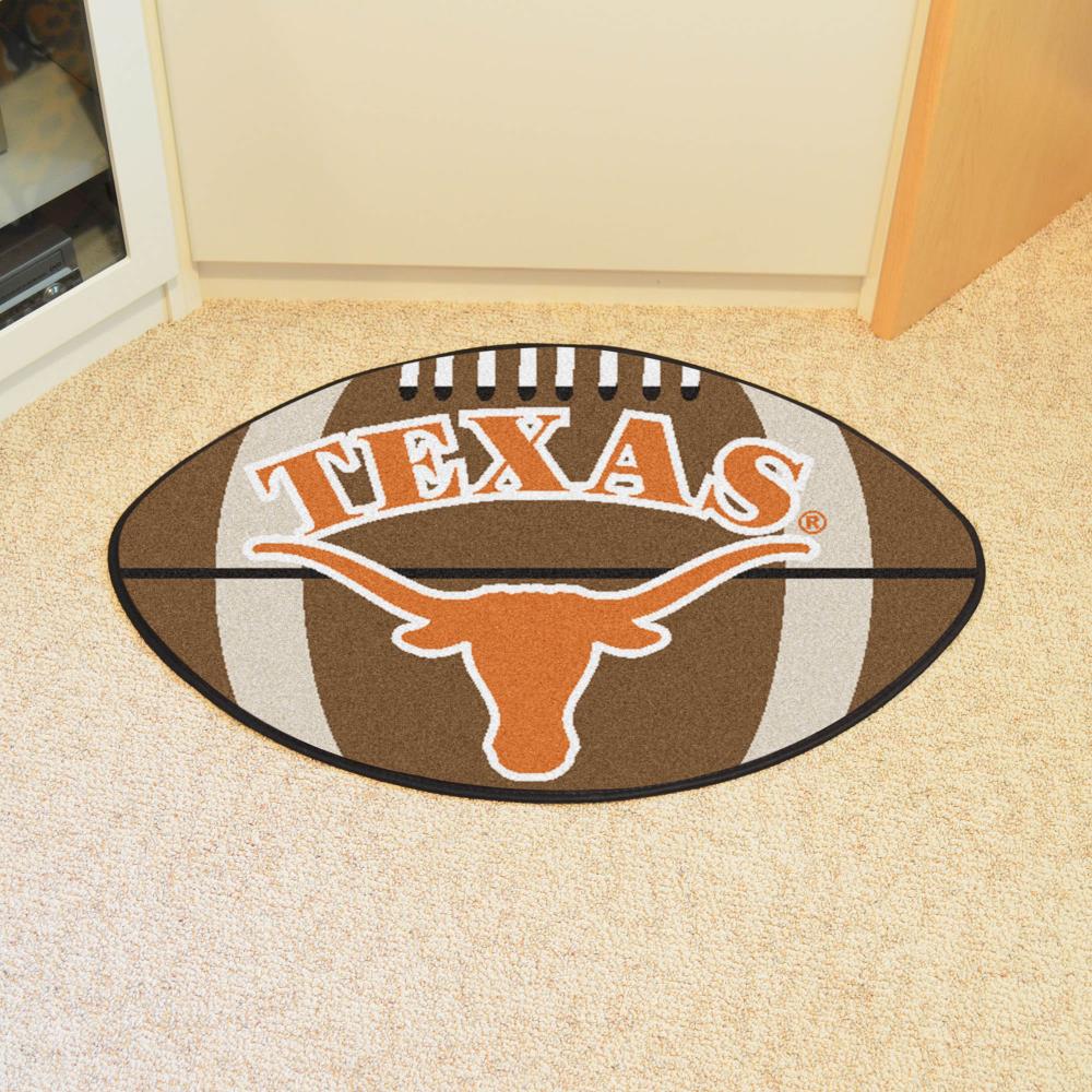 FANMATS Texas Longhorns 2-ft X 3-ft Brown Nylon Oval Indoor Decorative ...