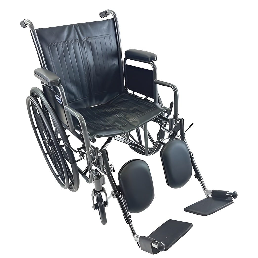 Invacare EssentialsTracer EX1 Wheelchair Foldable Elevating Legrests and Desk Length Arms 20 Inch Seat
