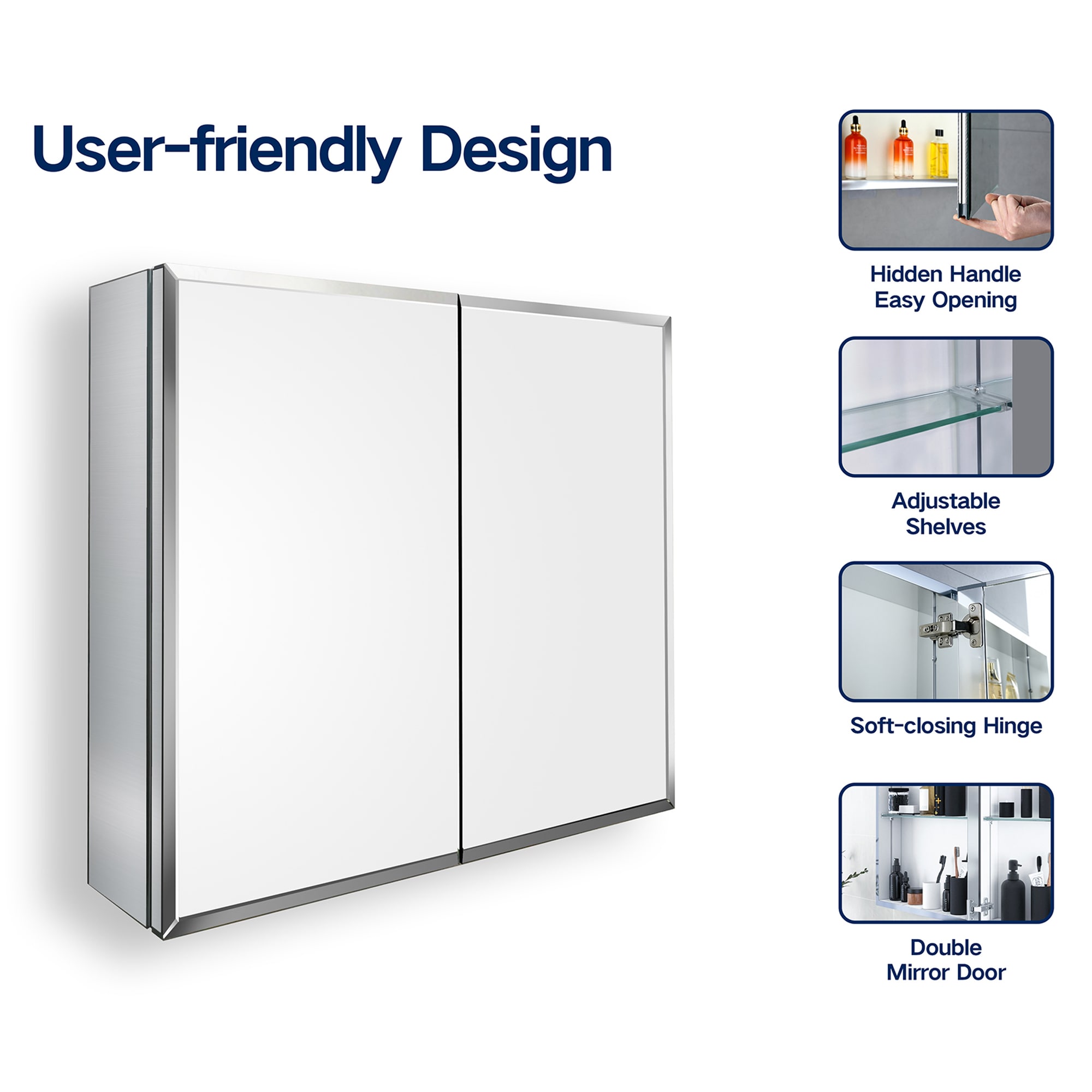 Forclover ASM-JG3026 Bathroom-Medicine-Cabinets - View #2