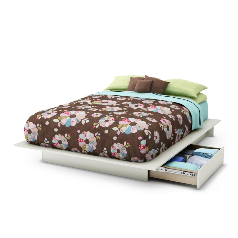 South Shore Furniture Step One Pure White Queen Composite Platform Bed ...