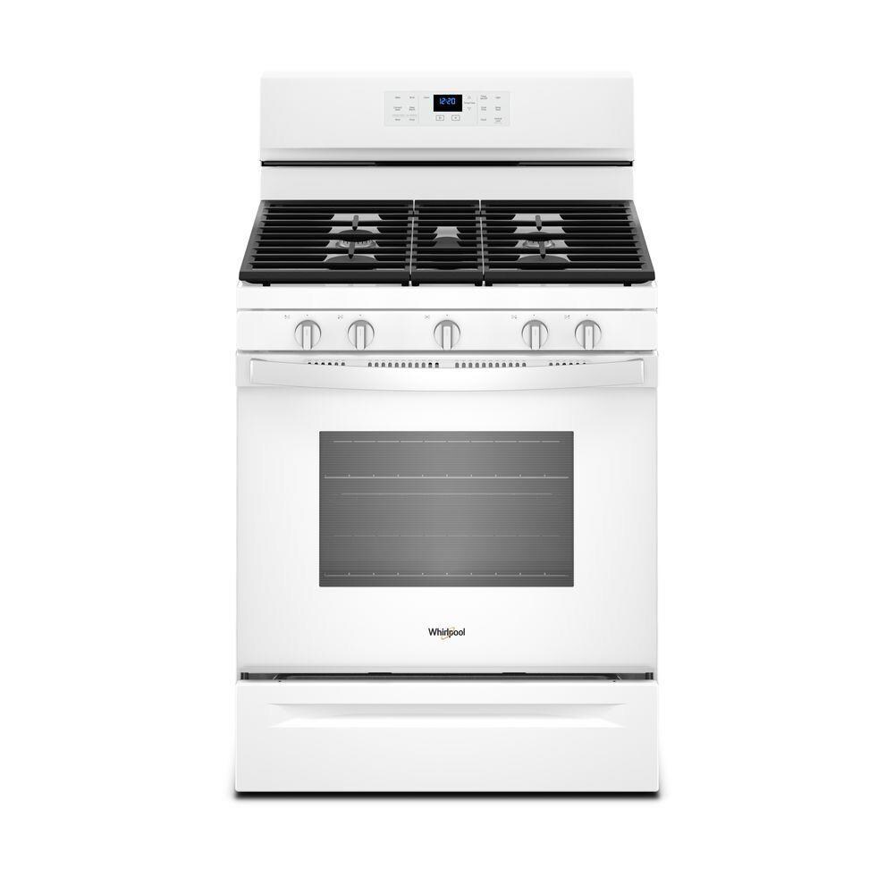 Whirlpool 30-in 5 Burners 5-cu Ft Self-Cleaning Convection Oven ...