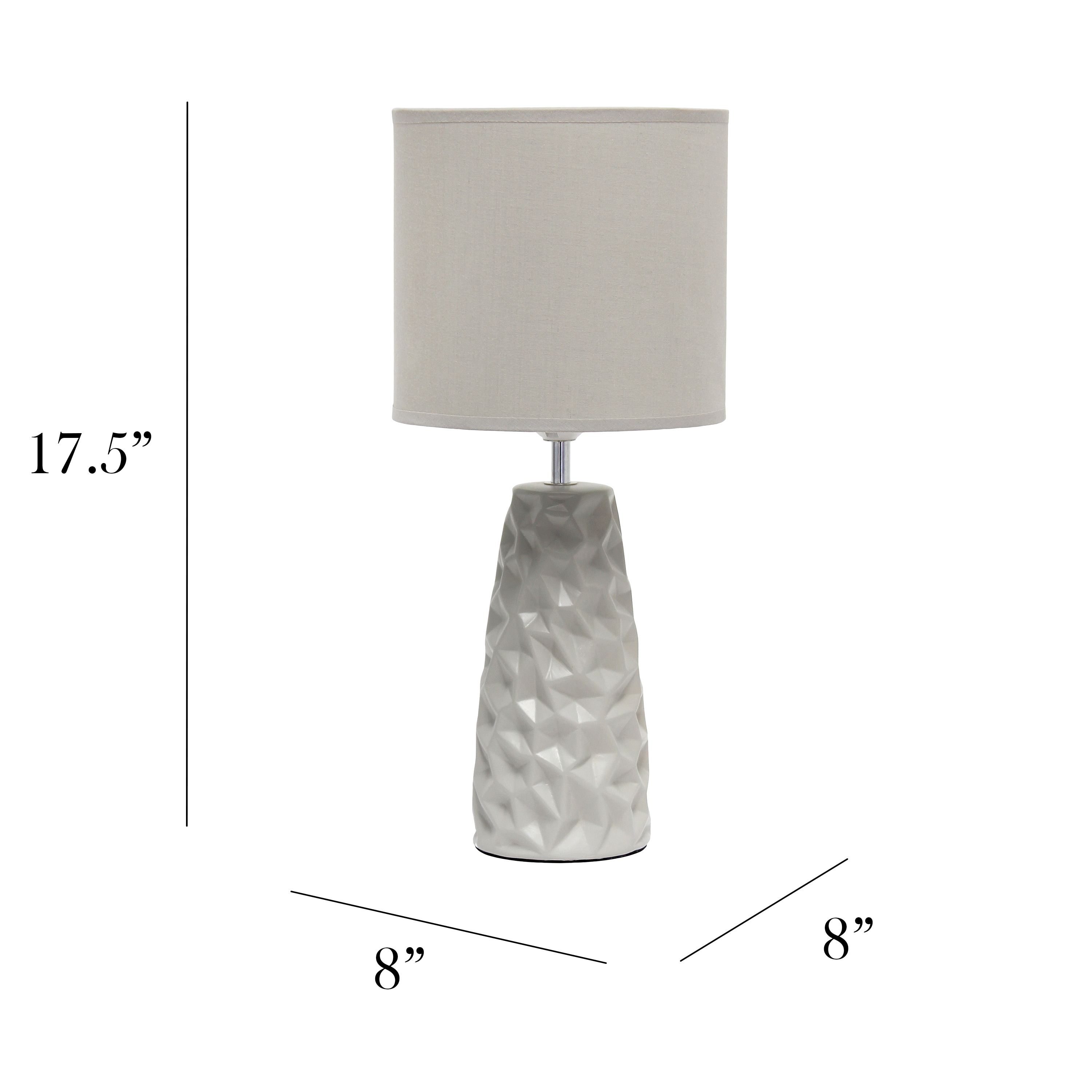 Simple Designs LT2083-GRY Table-Lamps - View #3