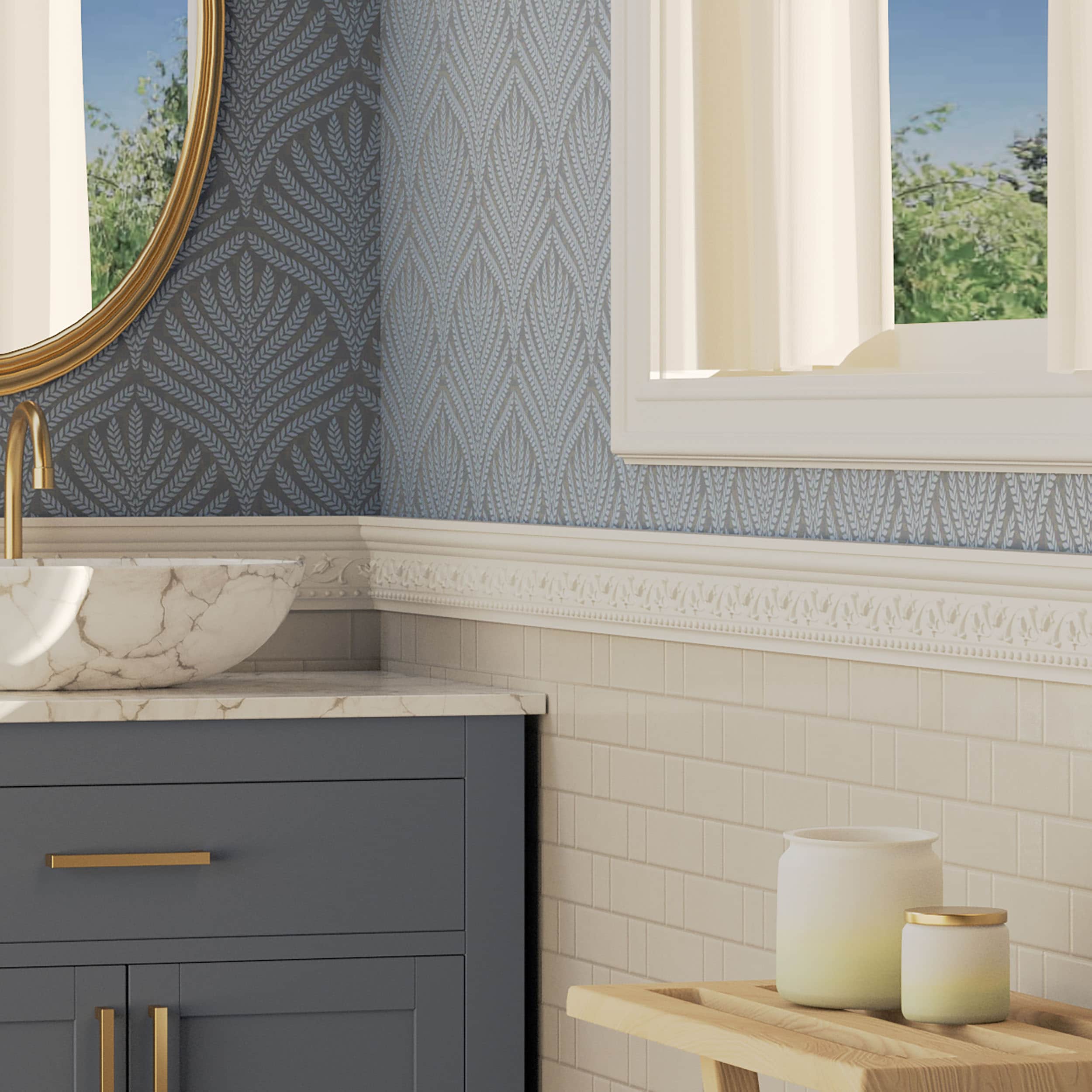 Simon White Primed Polyurethane Decorative Chair Rail