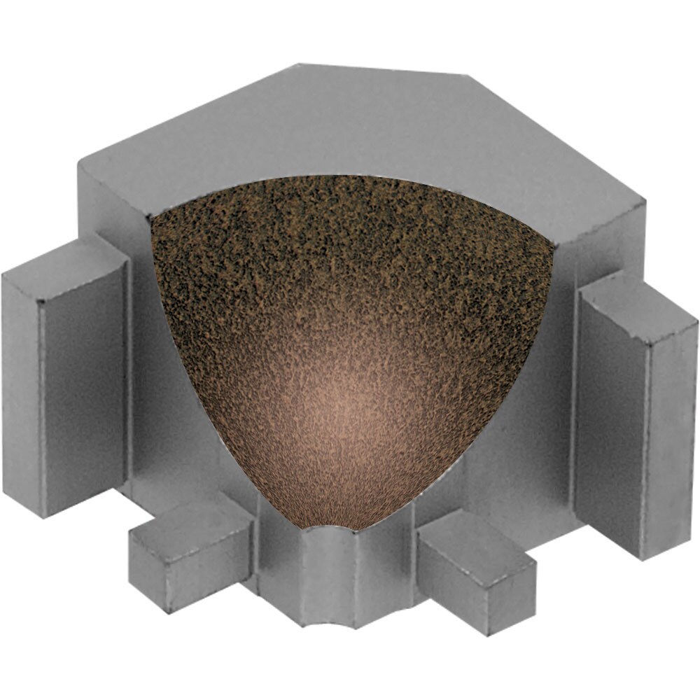 Schluter Systems I90/AHK1S/TSOB Dilex-AHK 0.5-in W x 1-in L Bronze textured color-coated aluminum Aluminum Inside corner Tile Edge Trim