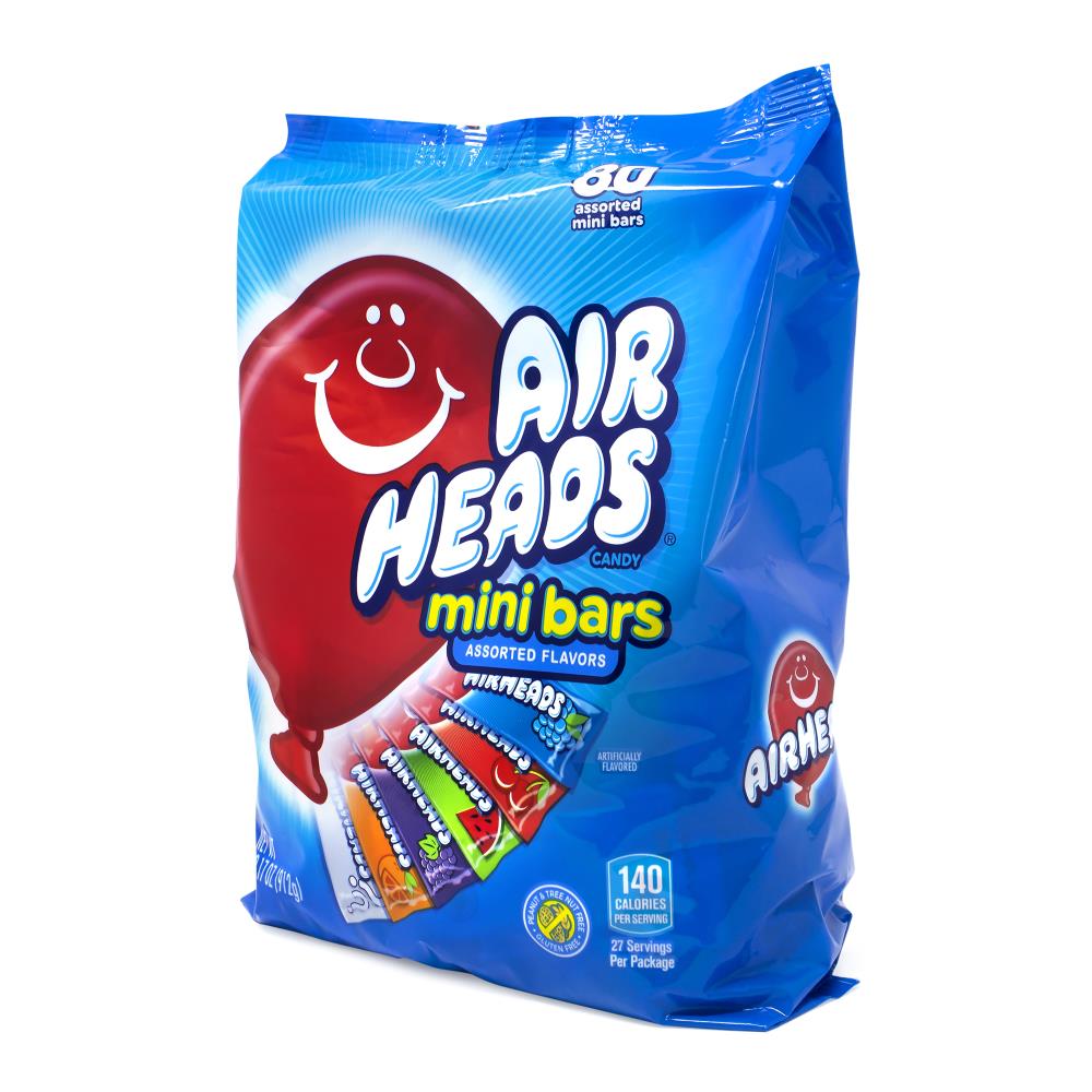 Airheads Mini Airheads Taffy Bars, 80 Count - Assorted Flavors ...