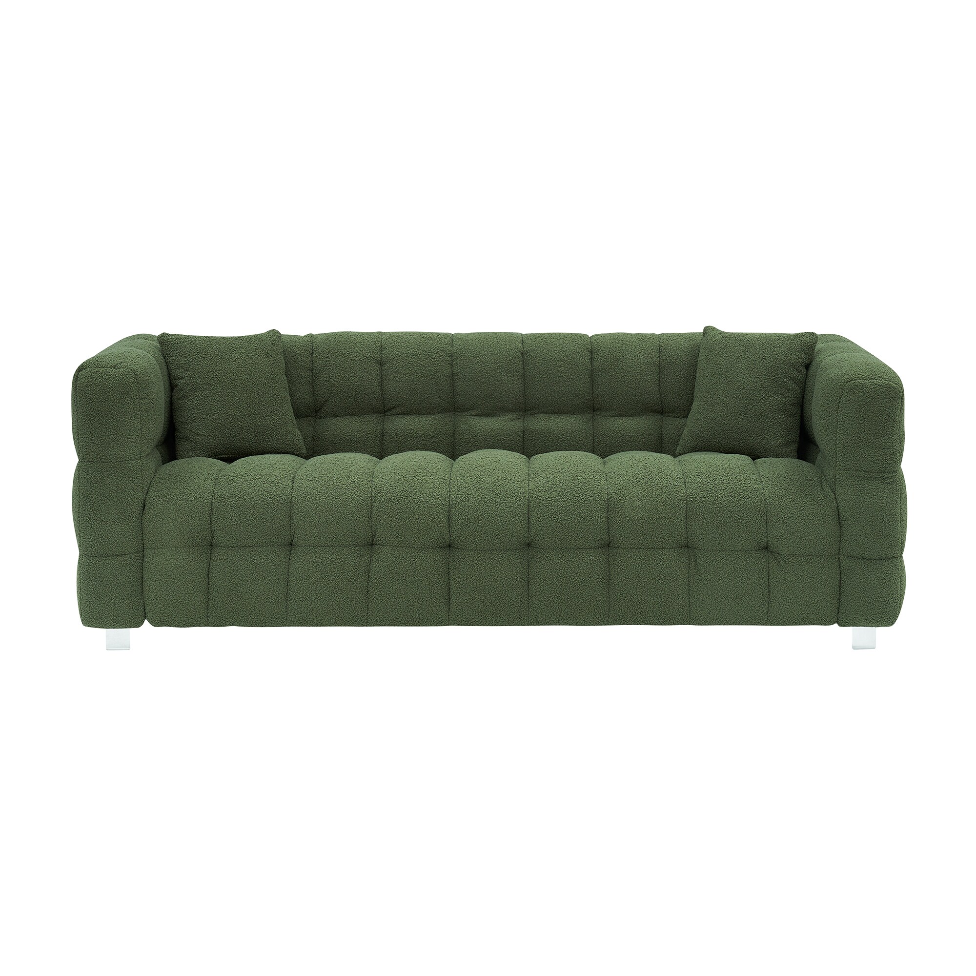 Bybafun YD2700008 80-Inches Modern Green Sofa
