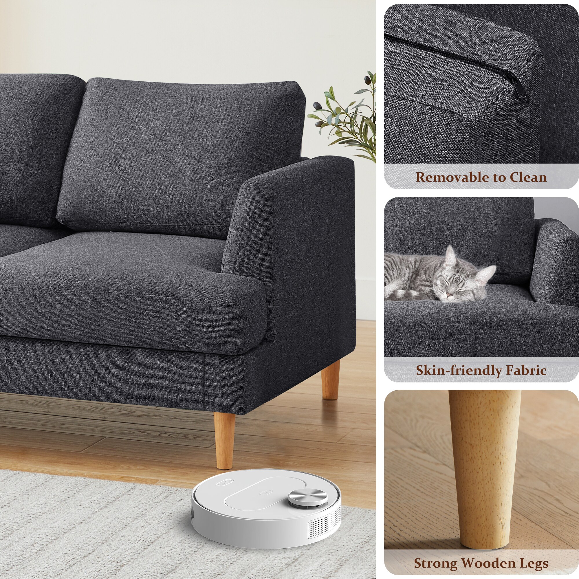 GRANDJOY IF-SF-0001-DGY Sofas-Loveseats - View #5