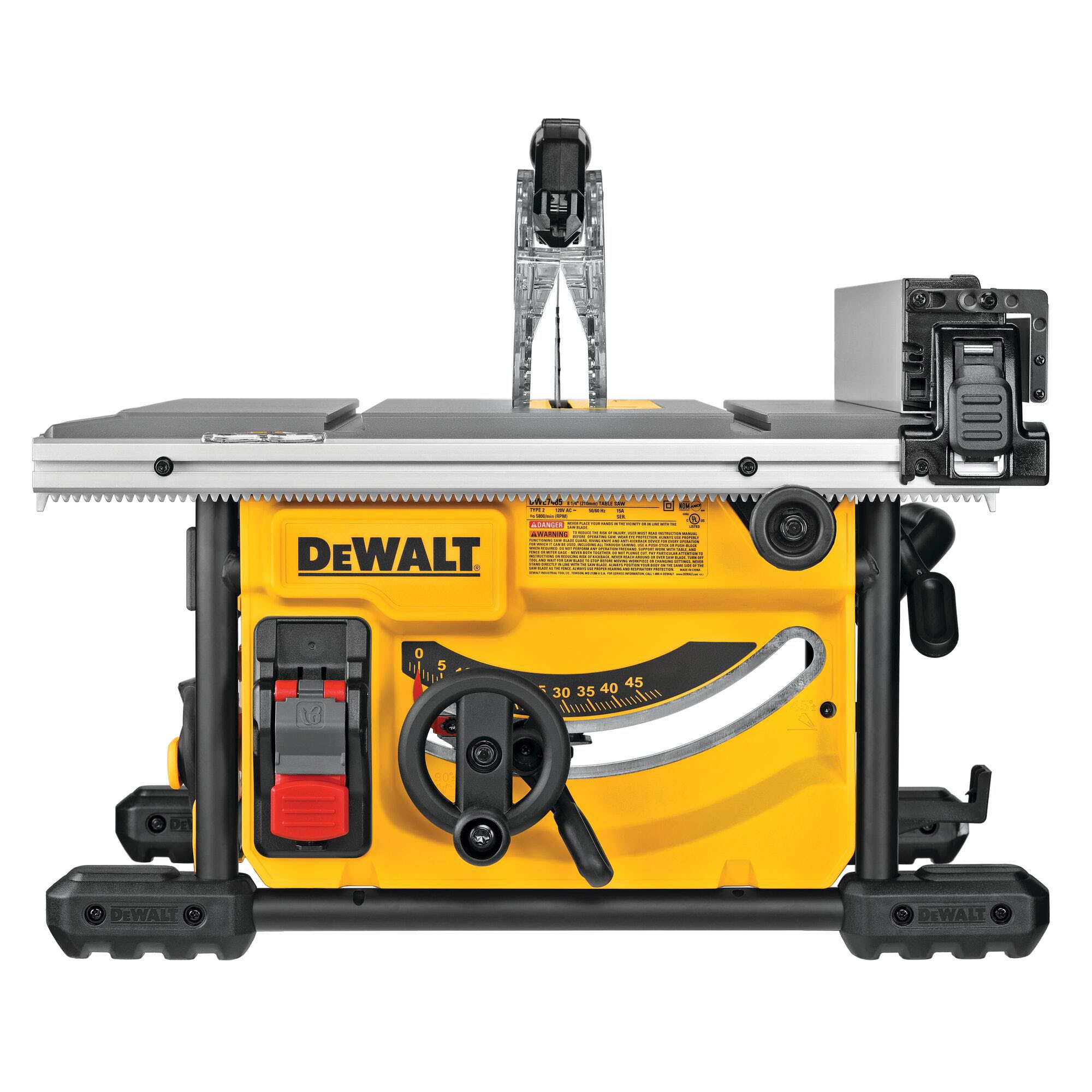 DEWALT 8.25-in 15-Amp Portable Jobsite Table Saw with Folding Stand in the Table  Saws department at
