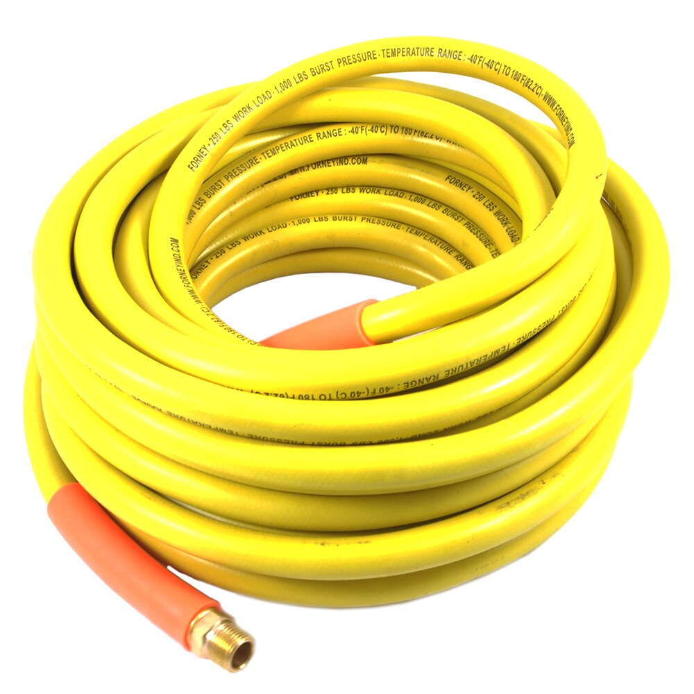 Forney 75436 Yellow Rubber Air Hose, 3/8 In X 50Ft