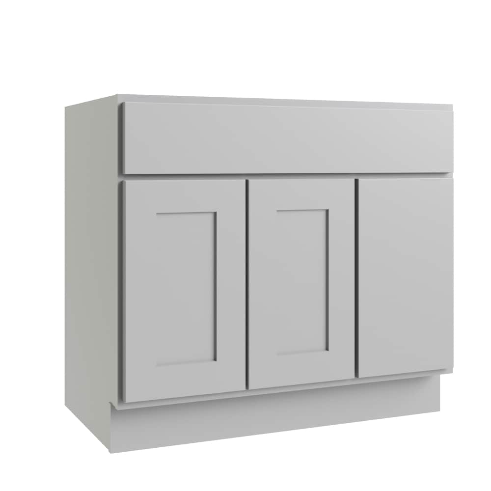RELIABILT L03-V36D Parkstone 36-in Grey Bathroom Vanity Base Cabinet without Top