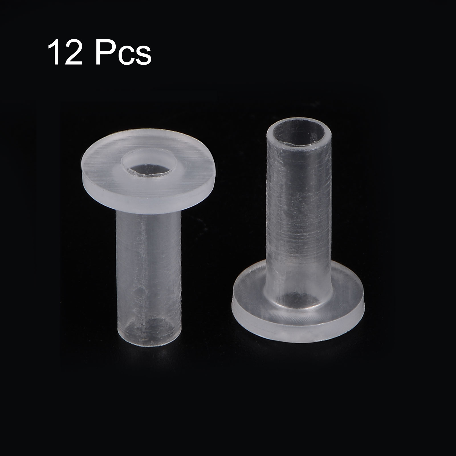 Unique Bargains 12pcs Flanged Sleeve Bearings Plastic Bushings 4mm Bore ...
