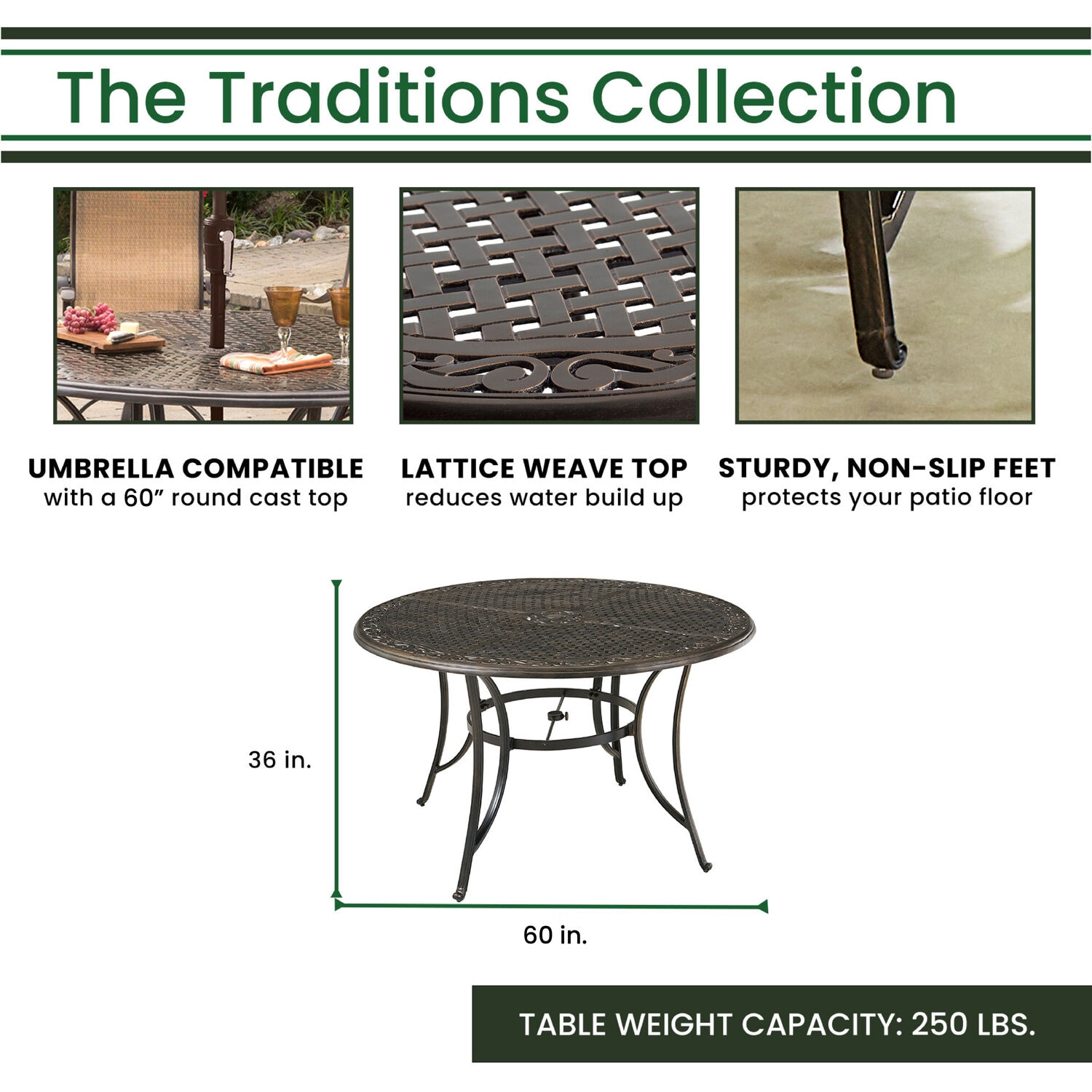 Hanover TRADDN7PCBR-RED Patio-Dining-Sets - View #3