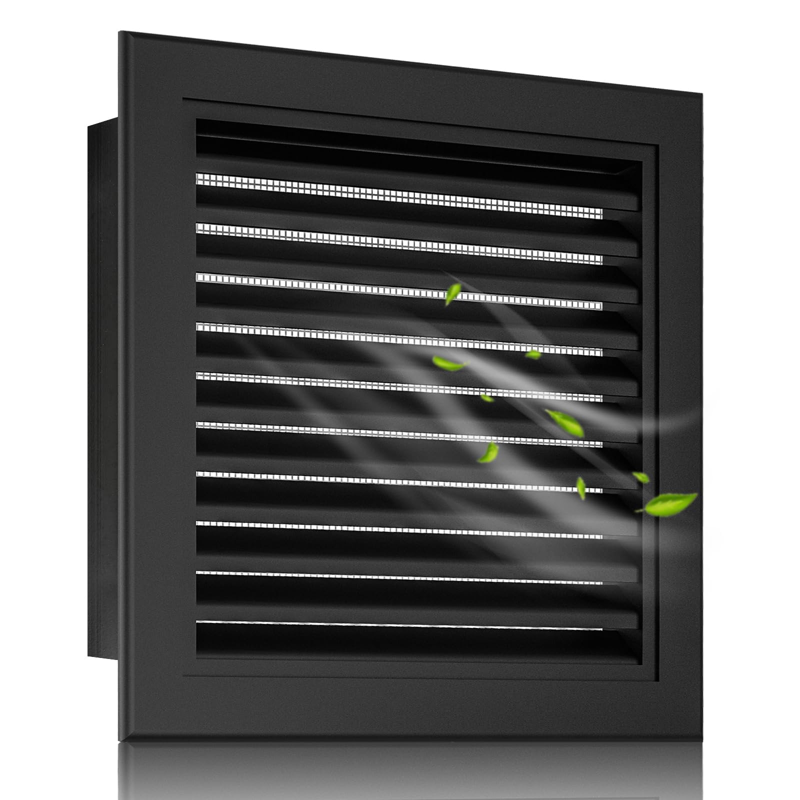 Phyfalip  10 by 10 Aluminum Gable Vent with Screen for Attics Sheds and Outdoor Spaces Vent Opening 8 by 8 durable home and garden accessory