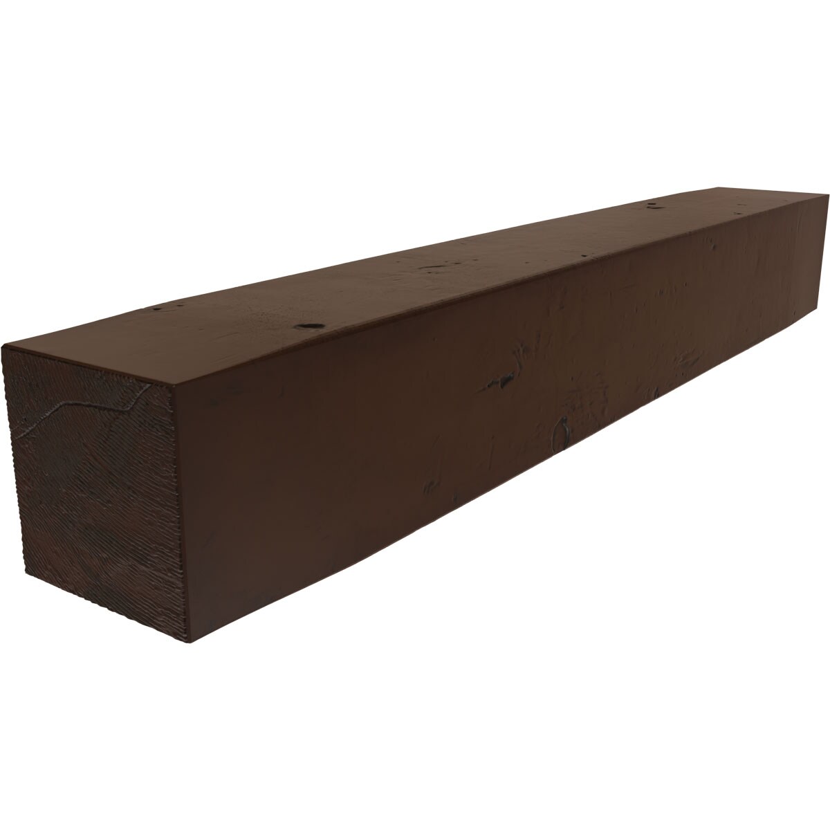 Ekena Millwork MANUKP08X10X48ZH 48-in W x 8-in H x 10-in D Premium Hickory Hollow Urethane Rustic Fireplace Mantel