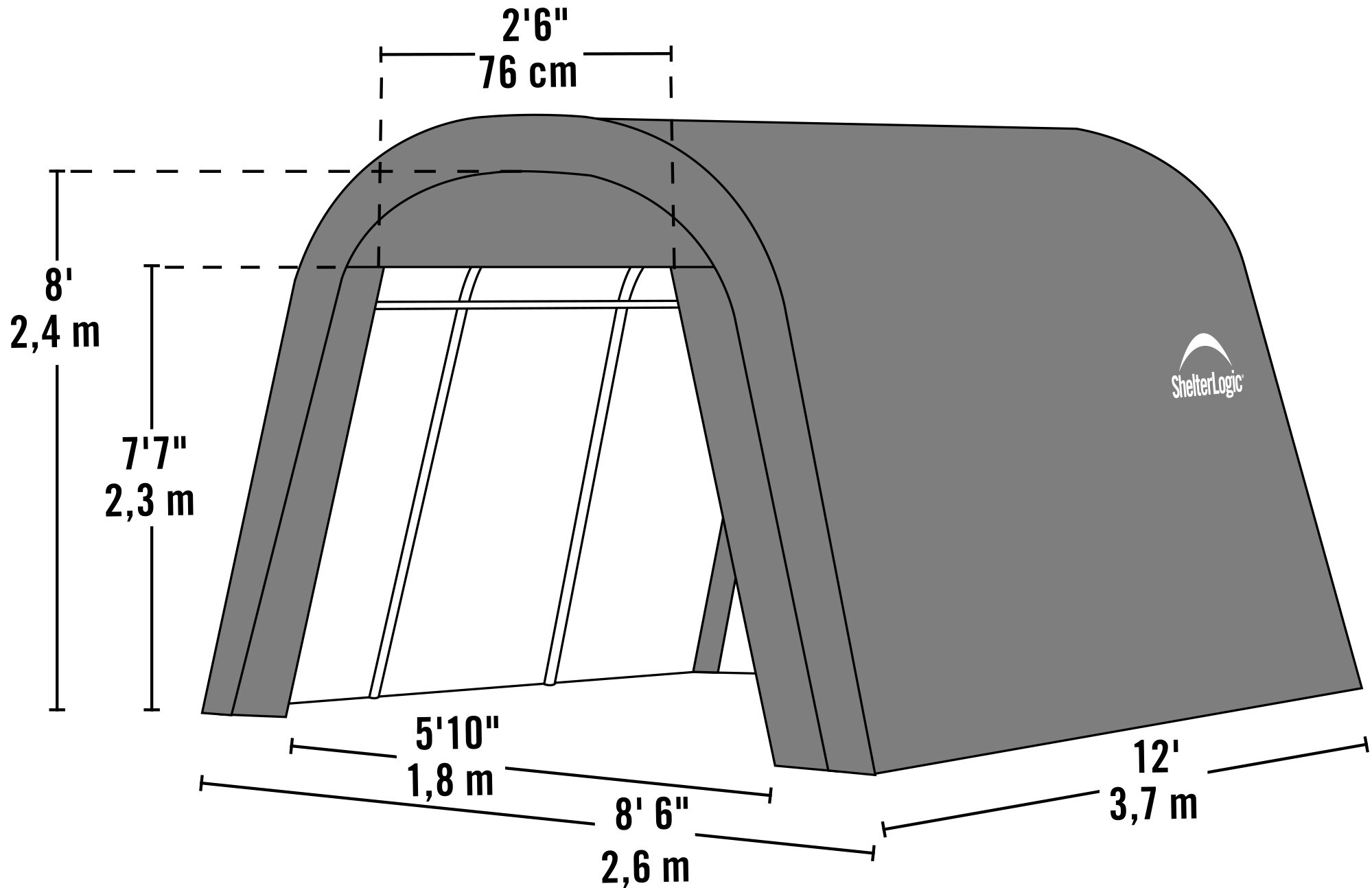 ShelterLogic 76813 Garage-Buildings - View #11
