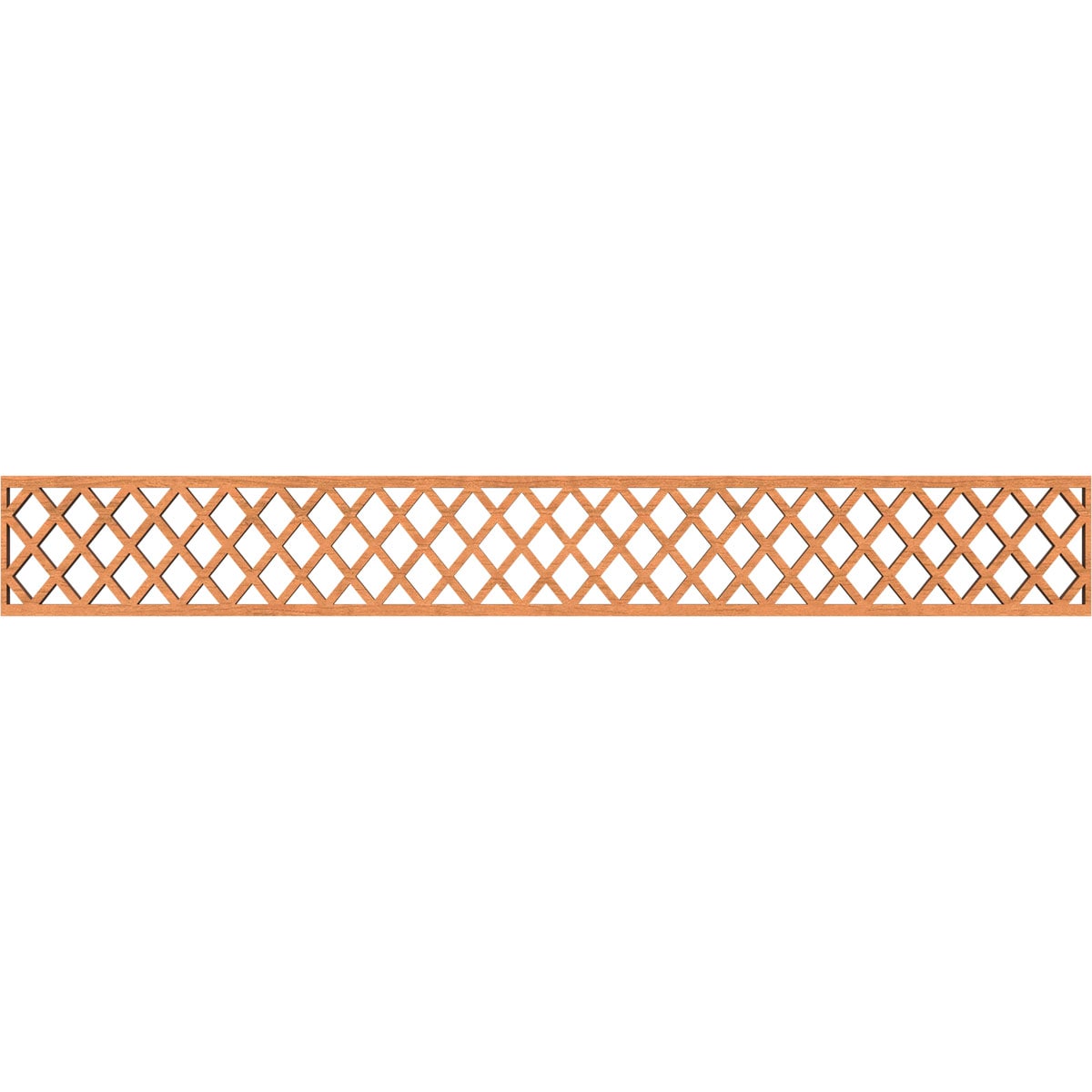 Ekena Millwork MLDB06X46MNCCH Manchester Fretwork Flat Trim 6-in x 3.86-ft Cherry Brown Unfinished 2156345 Pierced Wall Panel Moulding