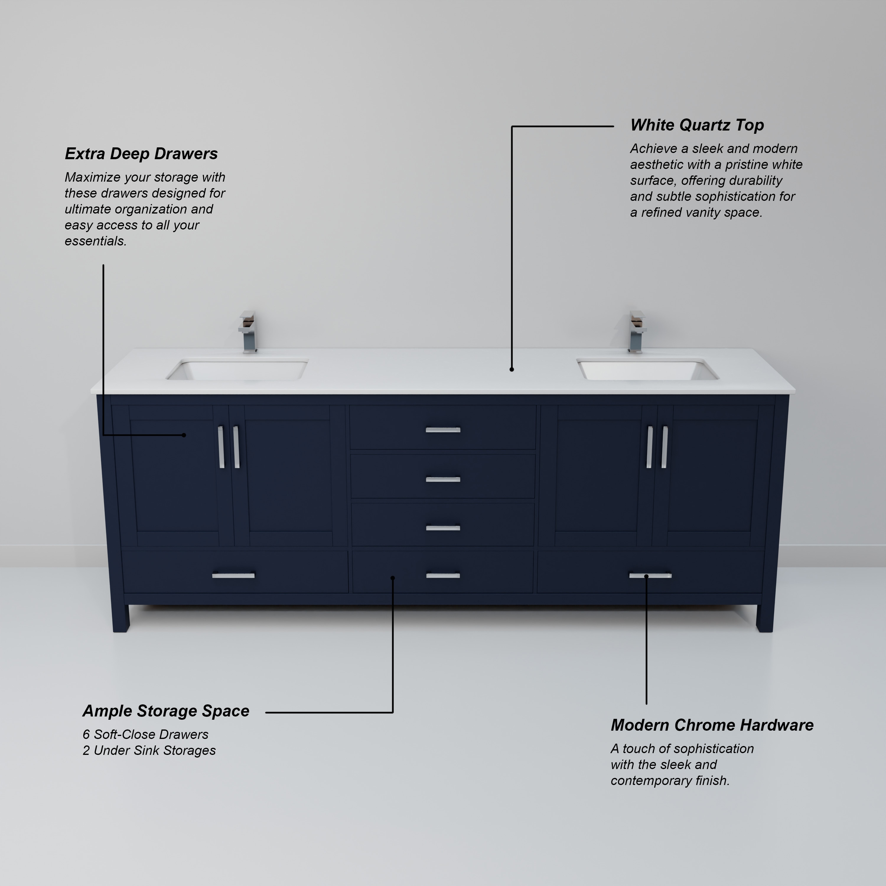 Lexora LJ342280DEWQ000 Bath-Vanity-Combo - View #9