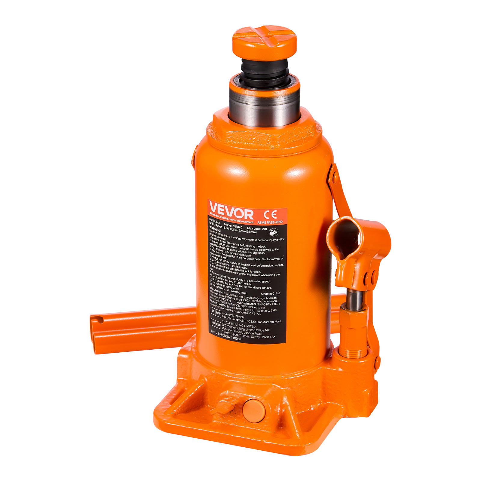 VEVOR Orange Steel Manual Jack stand set