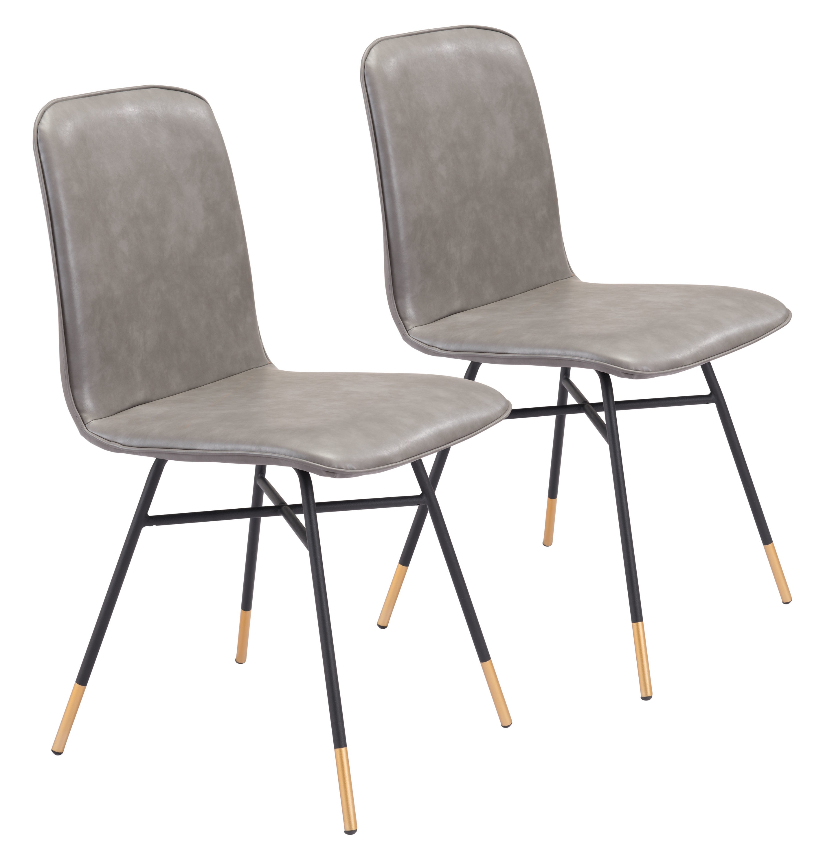 Zuo Modern 101893 Set of 2 Var Contemporary/Modern Polyester Upholstered Side Chair (Metal Frame)